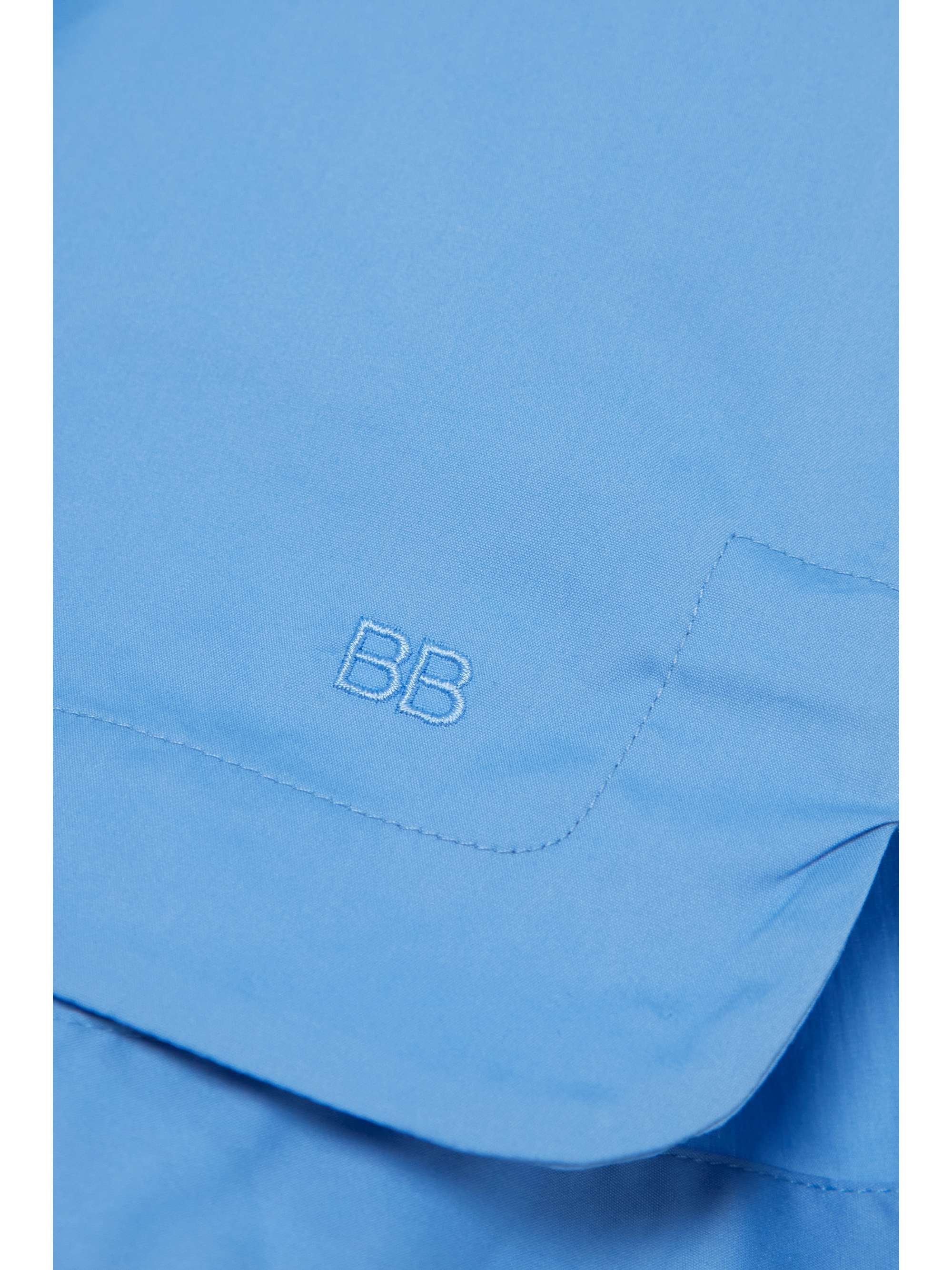 BONDI BORN Ios embroidered organic cotton-blend poplin shorts