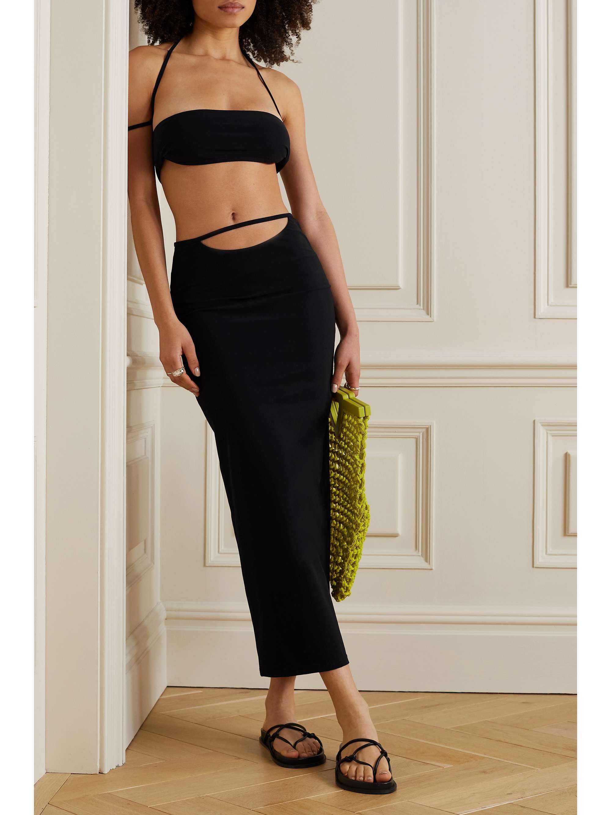 CHRISTOPHER ESBER Cutout stretch-jersey maxi skirt