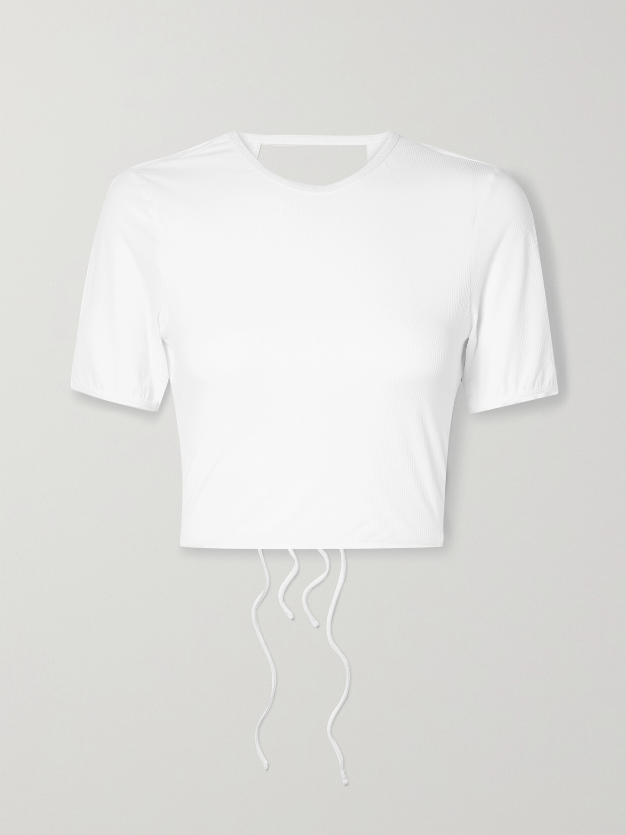 Christopher Esber - Open-back Tie-detailed Ribbed Bikini Top - White 22 Awaiting product image