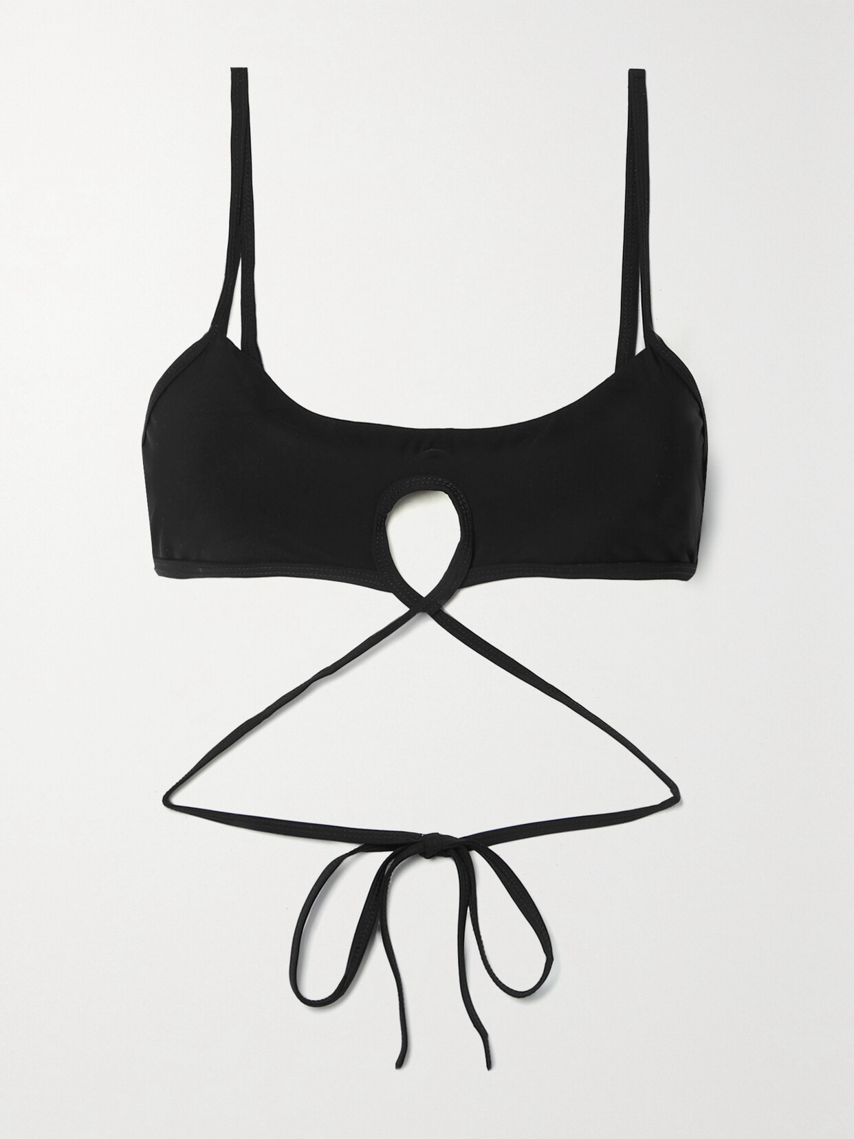 Christopher Esber The Looped Tie Bralette Bikini In Black