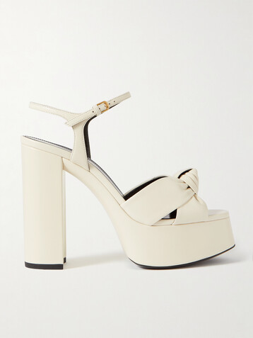 Saint Laurent Bianca knotted leather platform sandals