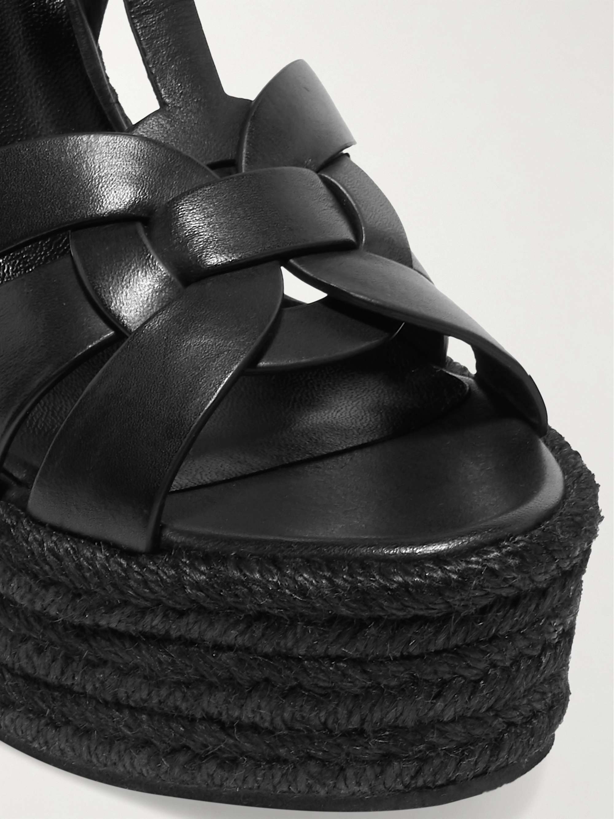 Saint Laurent Tribute Espadrilles Wedge Sandals