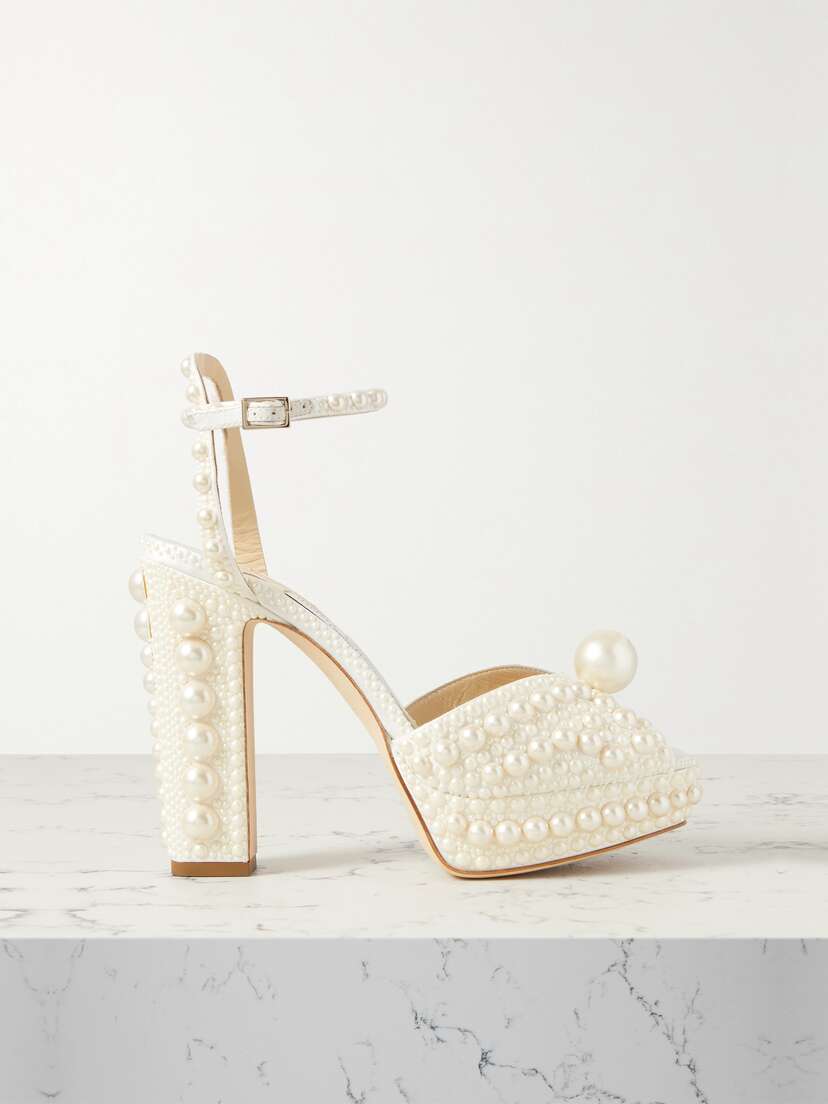 Jimmy Choo Sacaria 120 Embellished Satin Platform Sandals