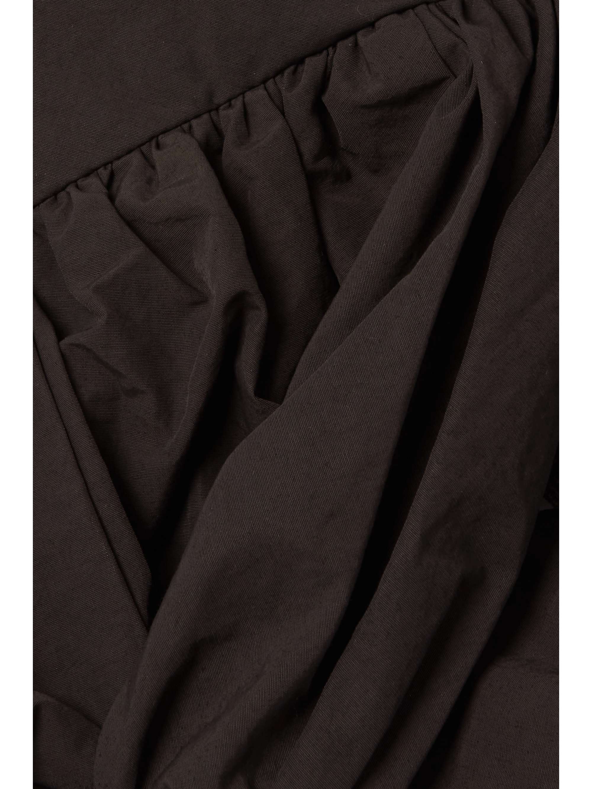 CHRISTOPHER ESBER Asymmetric cutout fringed gathered crepe maxi dress