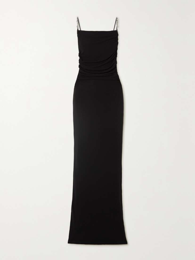 Christopher Esber Open-back Embellished Ruched Crepe Gown -  - UK 14