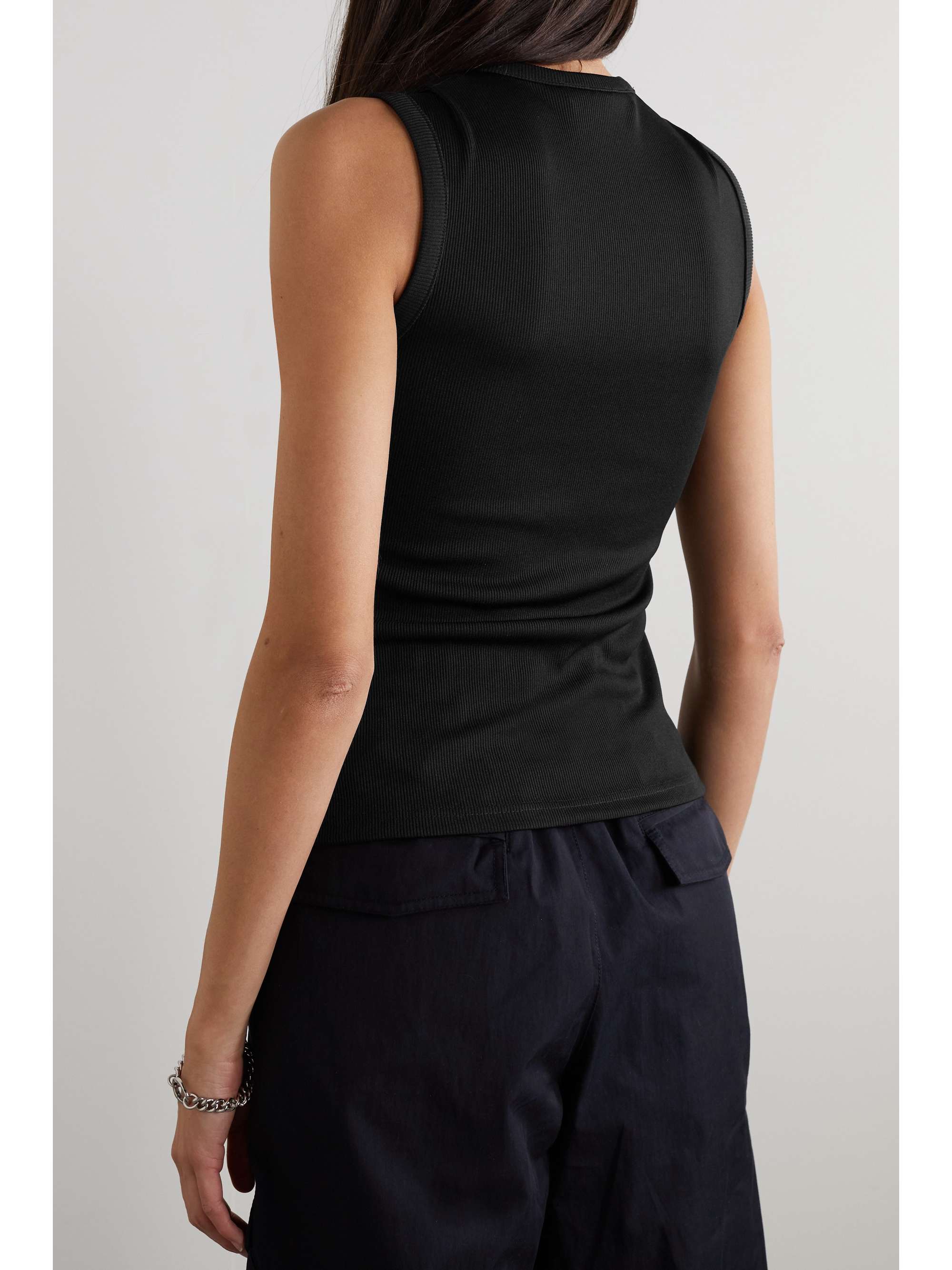 CHRISTOPHER ESBER Embellished ribbed-knit tank