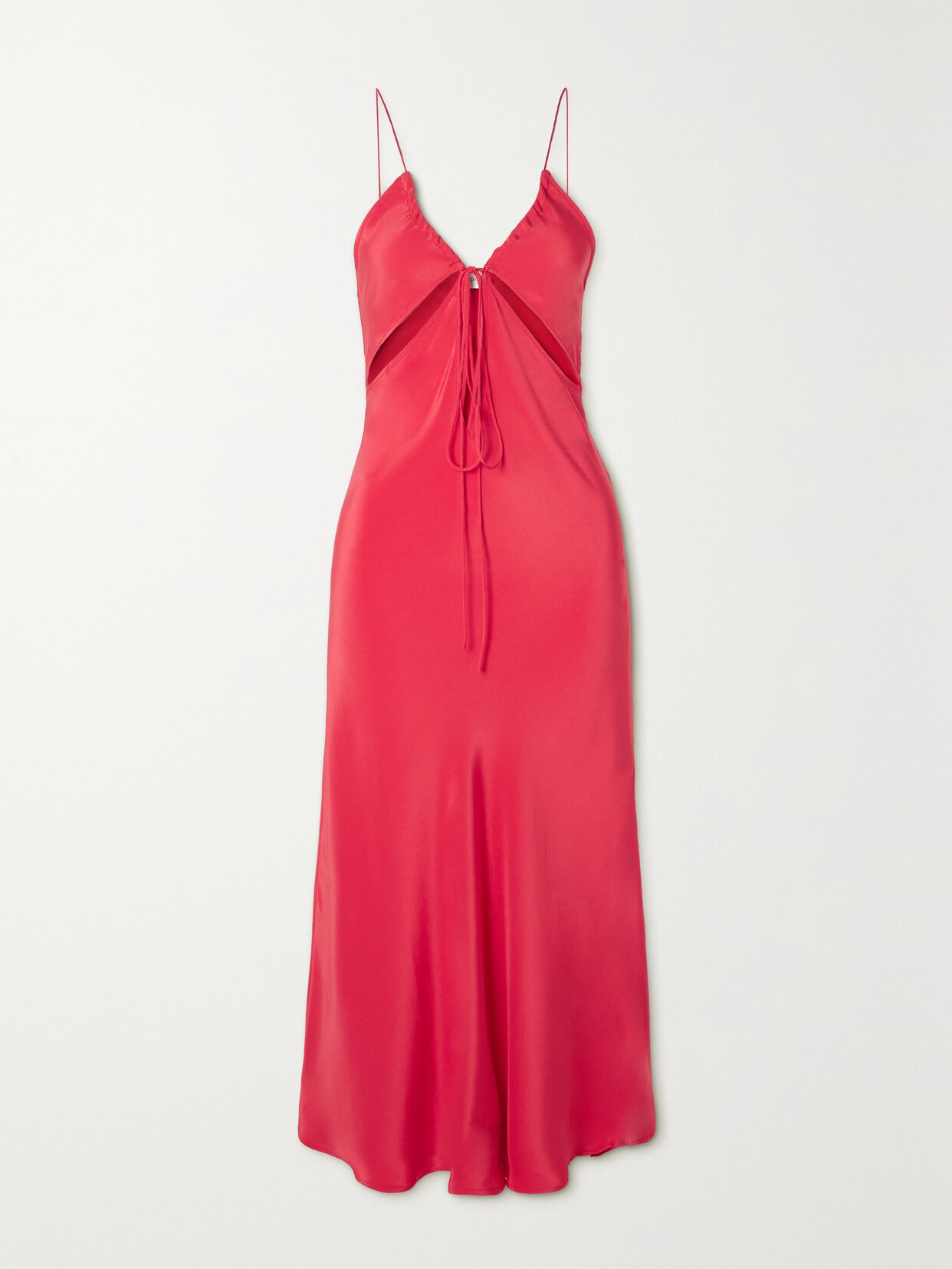 Christopher Esber Triquetra Cutout Silk-satin Midi Dress - Red