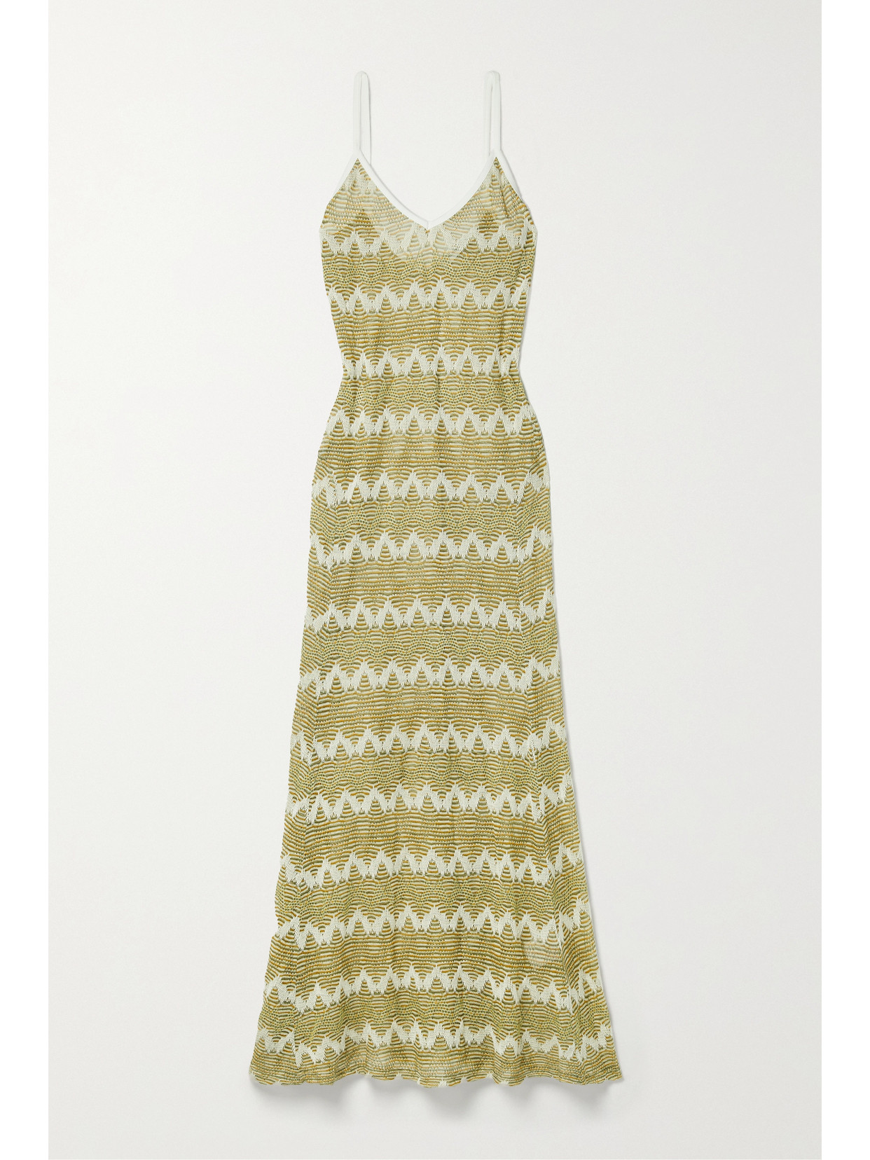 Christopher Esber Open-knit Maxi Dress In Green | ModeSens