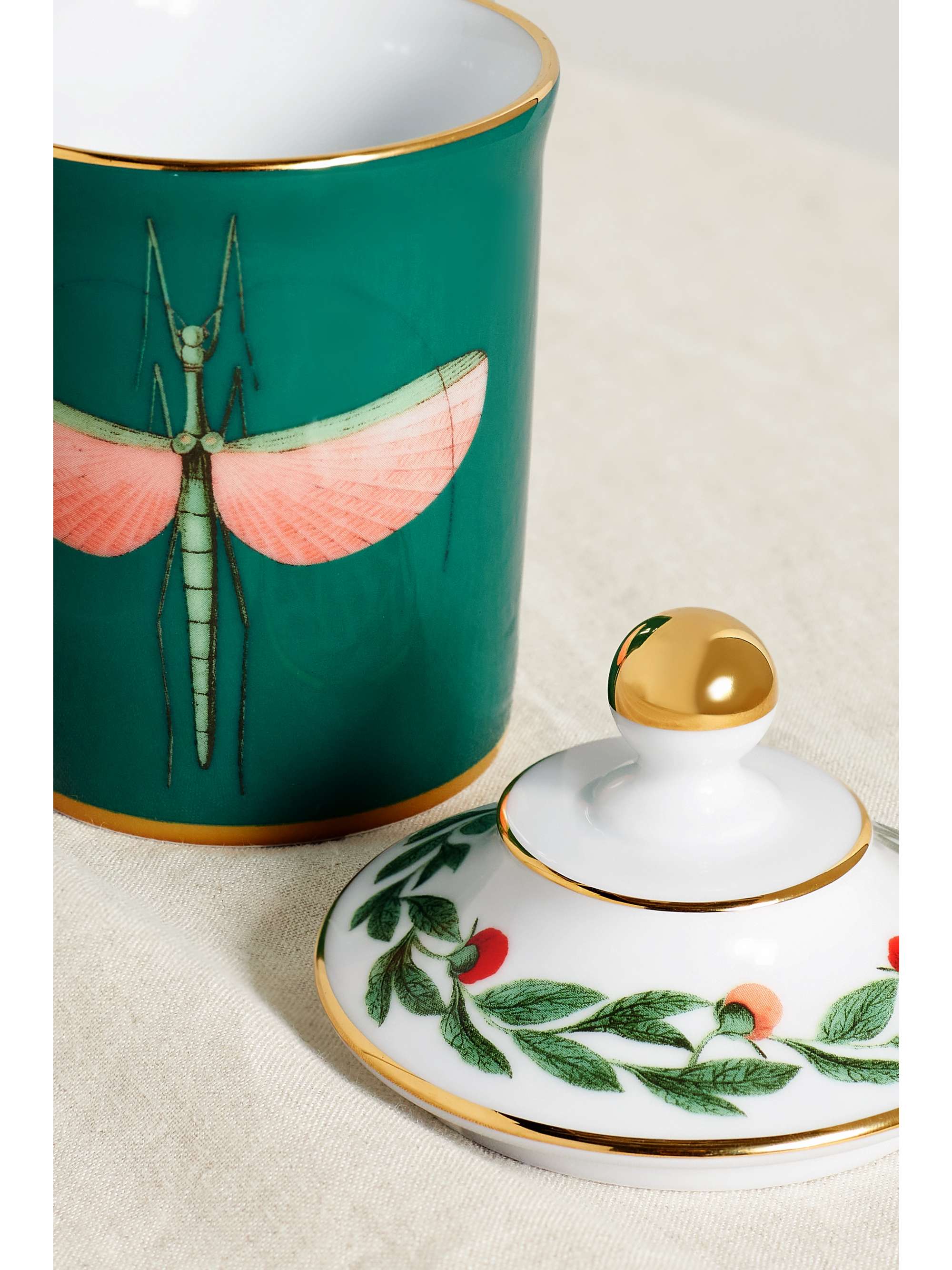 LA DOUBLEJ Gold-plated porcelain mug