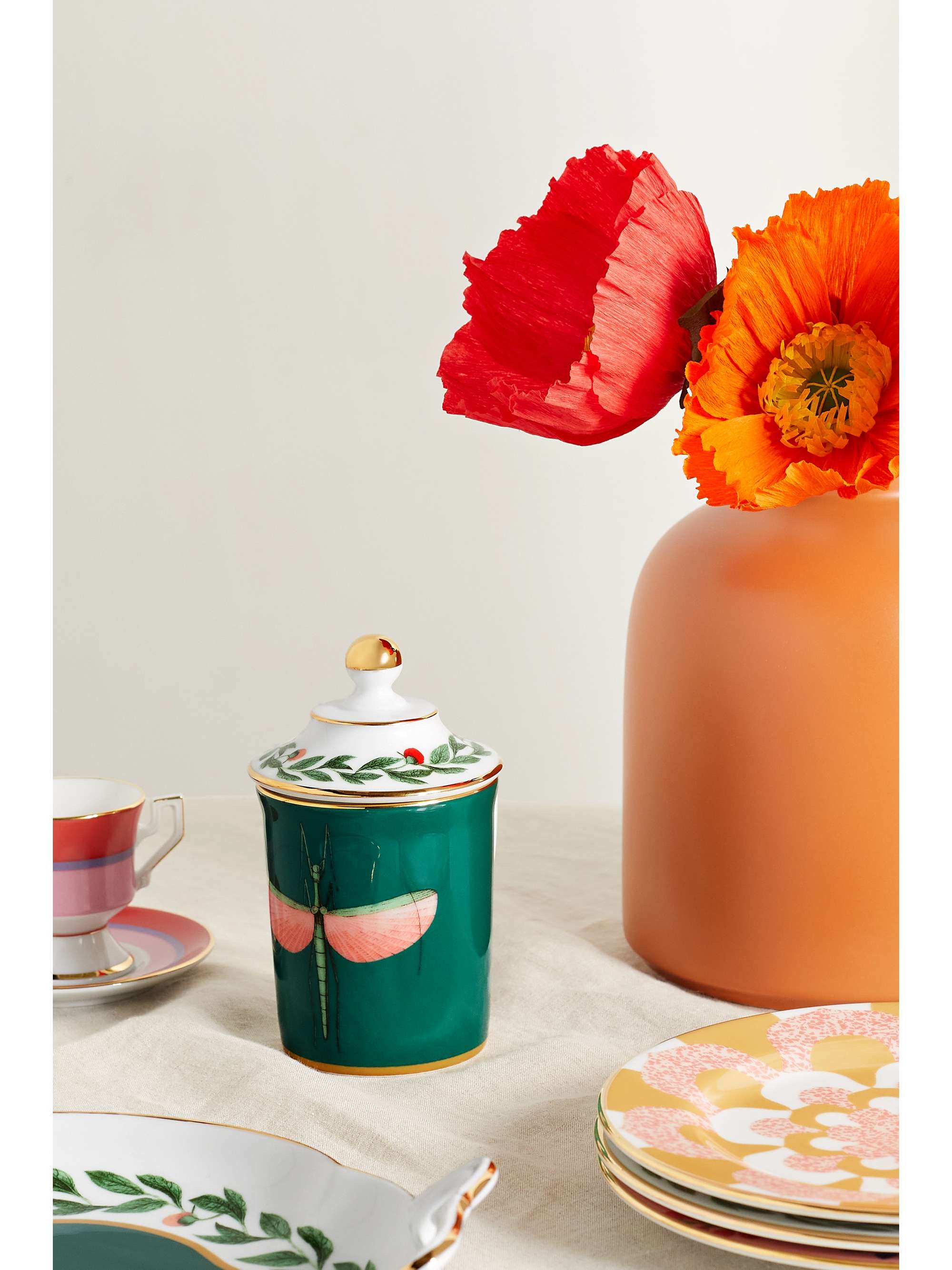 LA DOUBLEJ Gold-plated porcelain mug