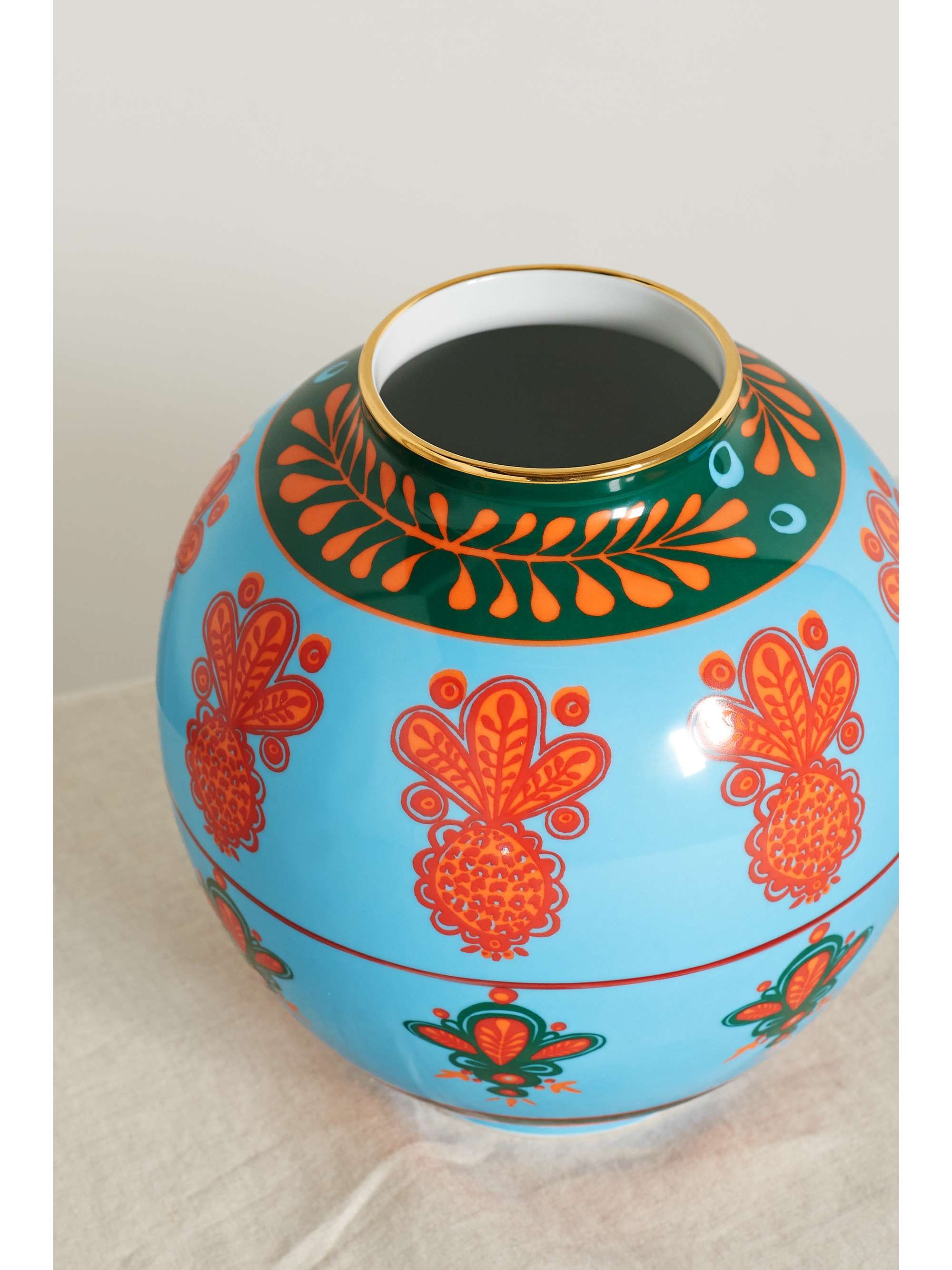 LA DOUBLEJ Bubble gold-plated porcelain vase