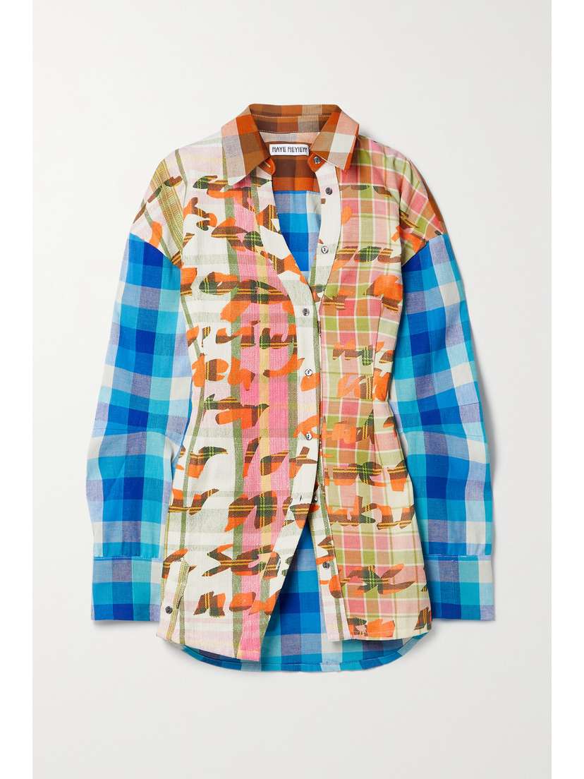 Rave Review Patchwork Checked Recycled Cotton Shirt
