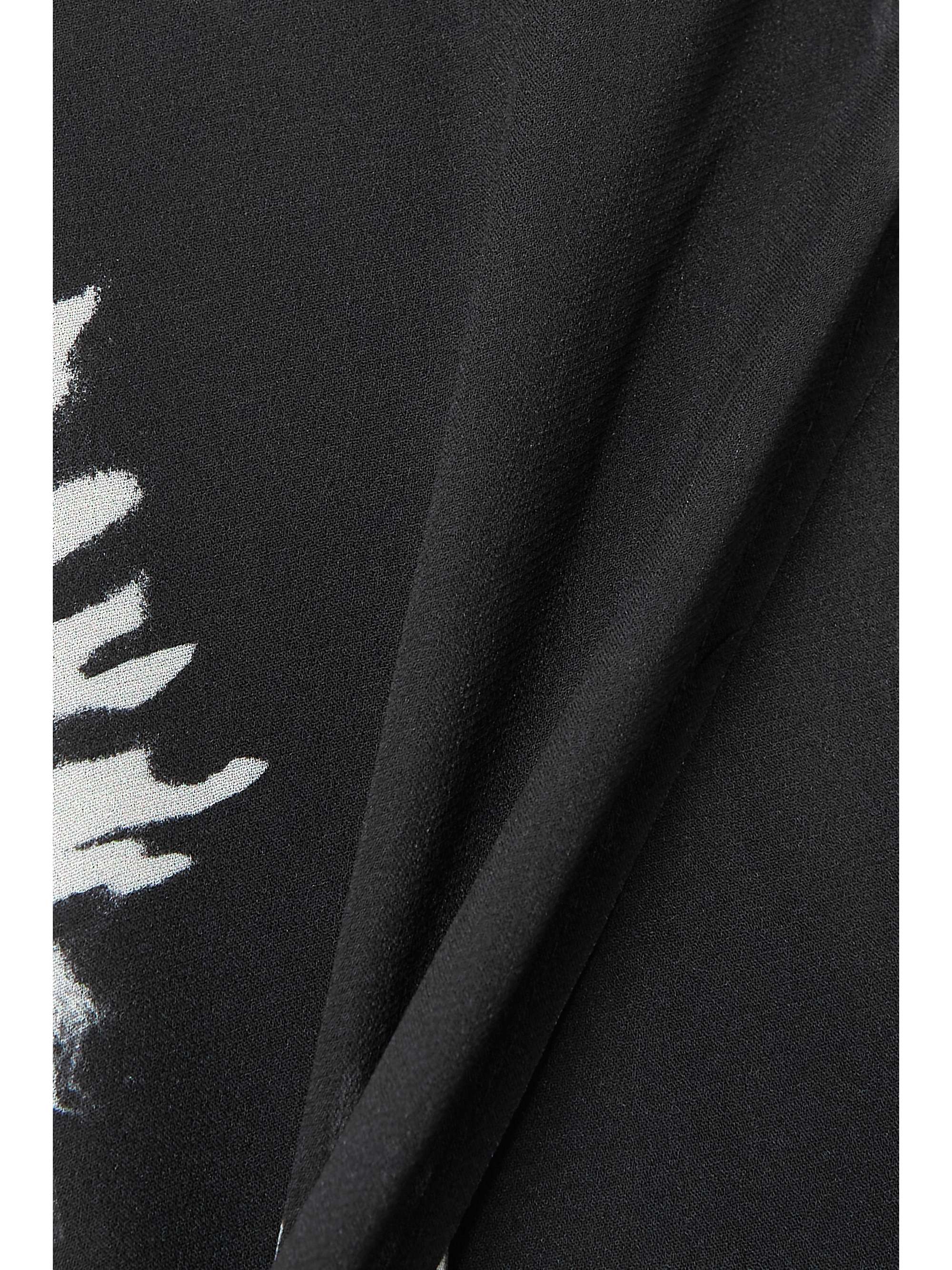 IOANNES Layered floral-print chiffon flared pants