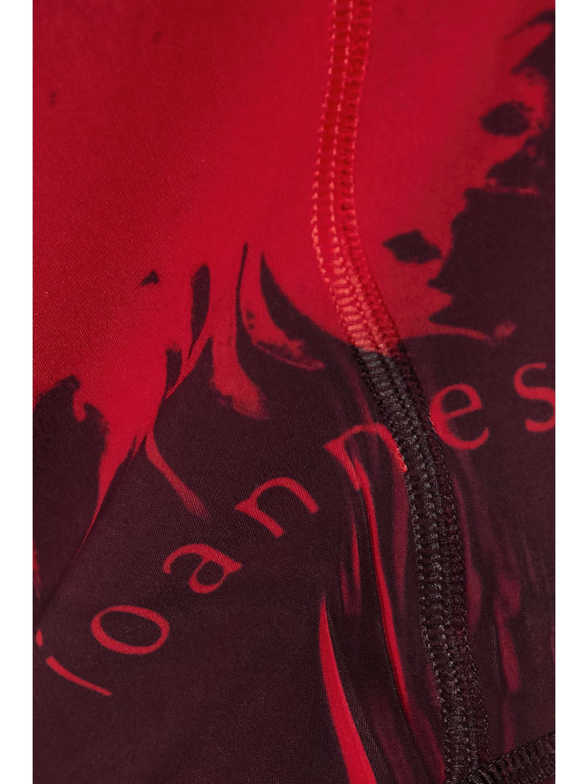 IOANNES Open-back printed stretch-jersey bodysuit