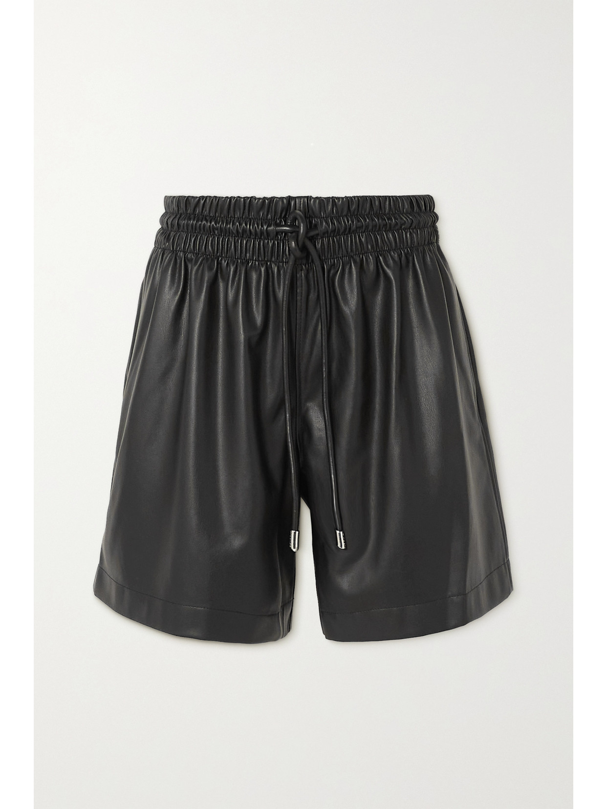 Proenza Schouler White Label Faux-leather High-waisted Shorts In Black