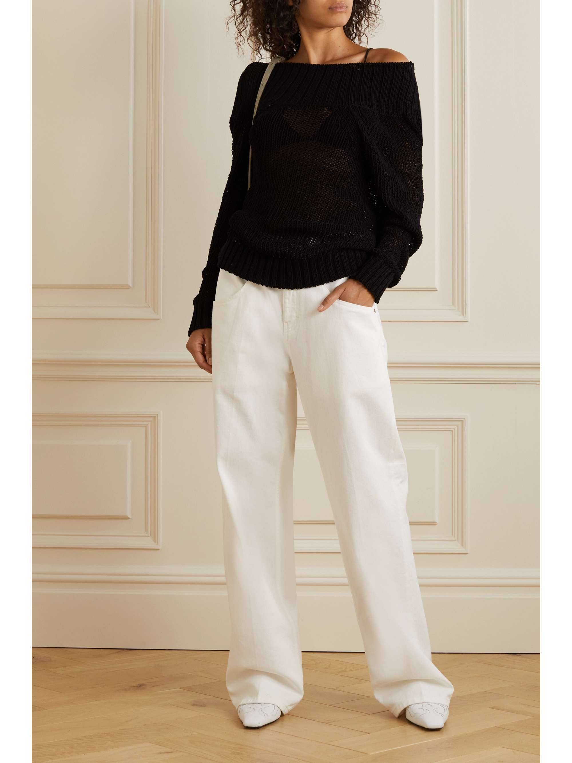 KHAITE Flora open-back cotton-blend sweater