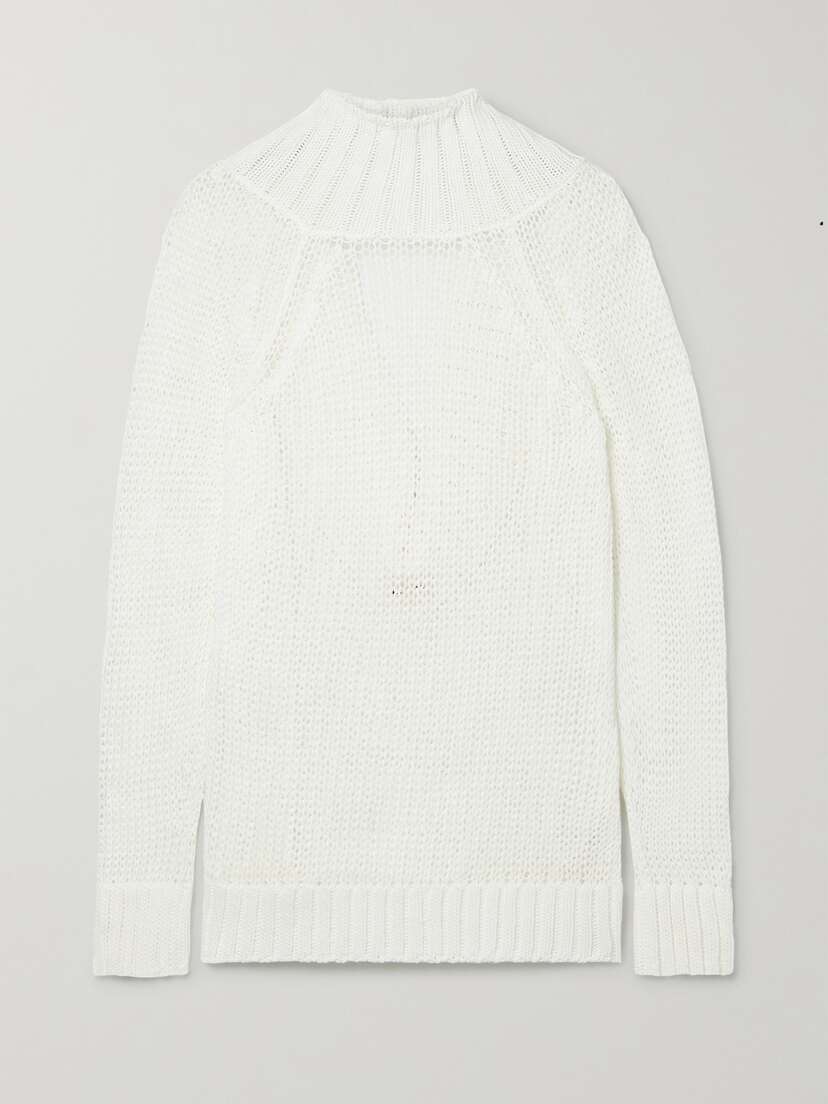 Khaite Flora Open-back Cotton-blend Sweater