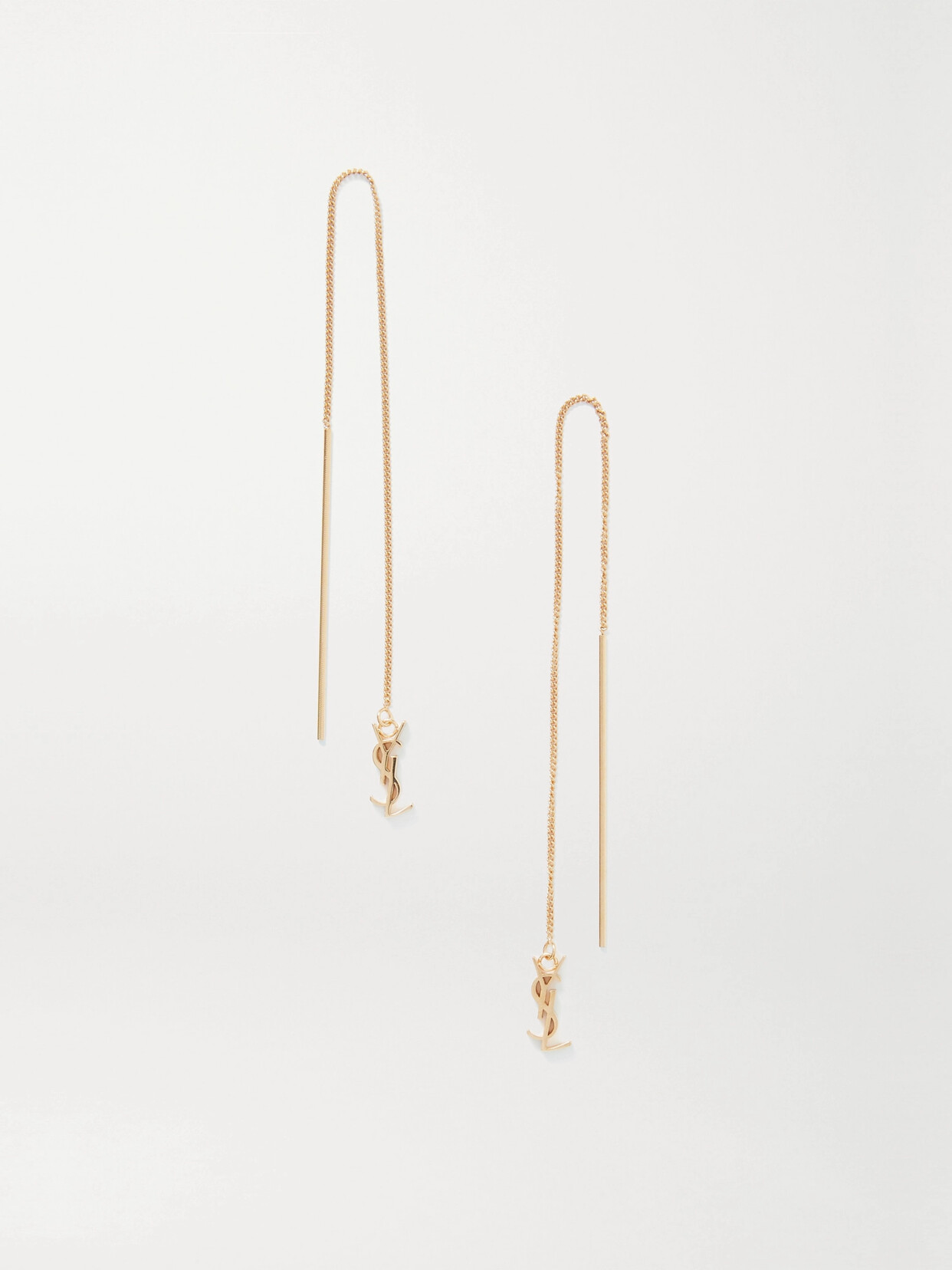 Shop Saint Laurent Gold-tone Earrings