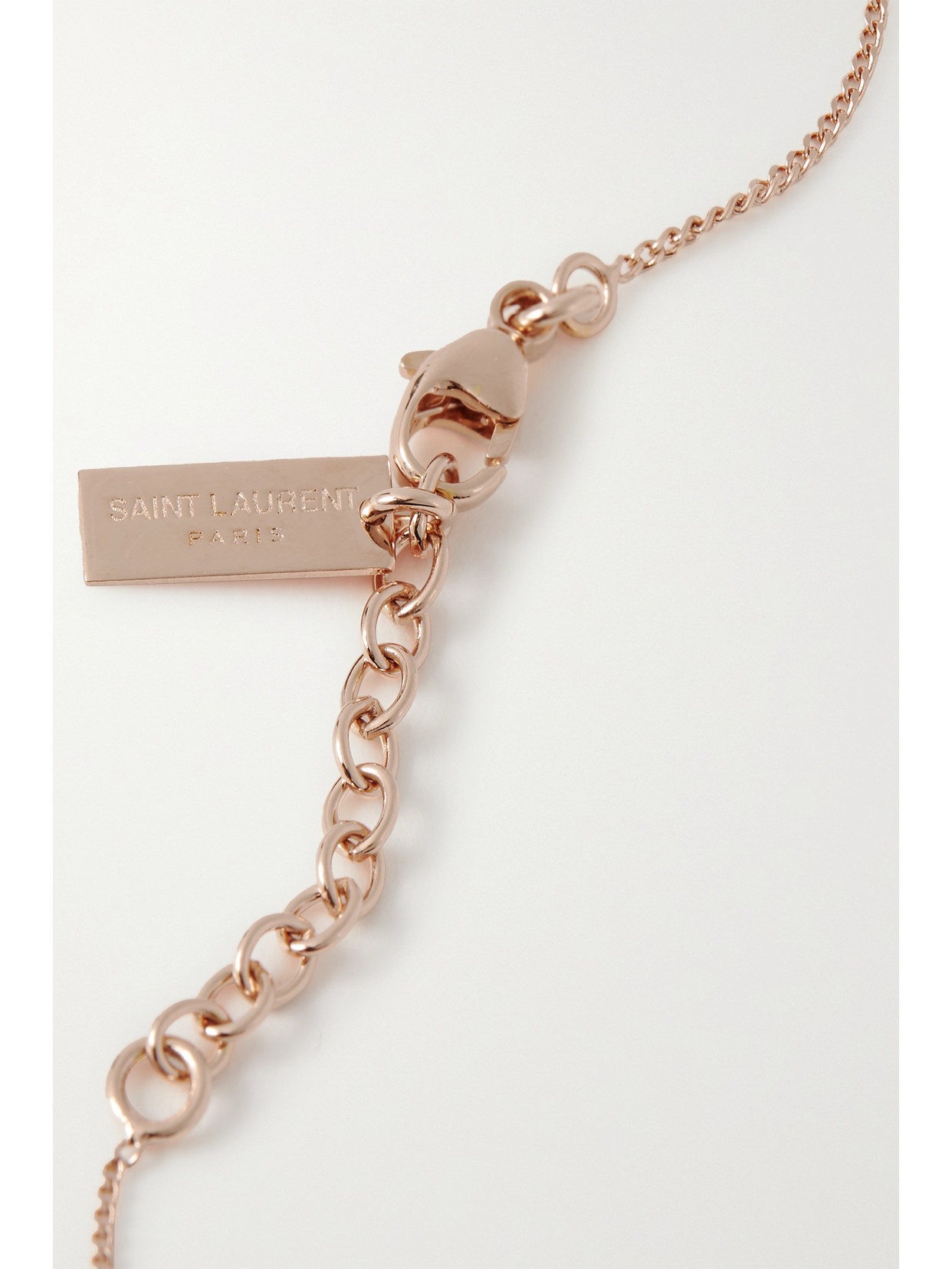 Shop Saint Laurent Rose Gold-tone Bracelet In Pink