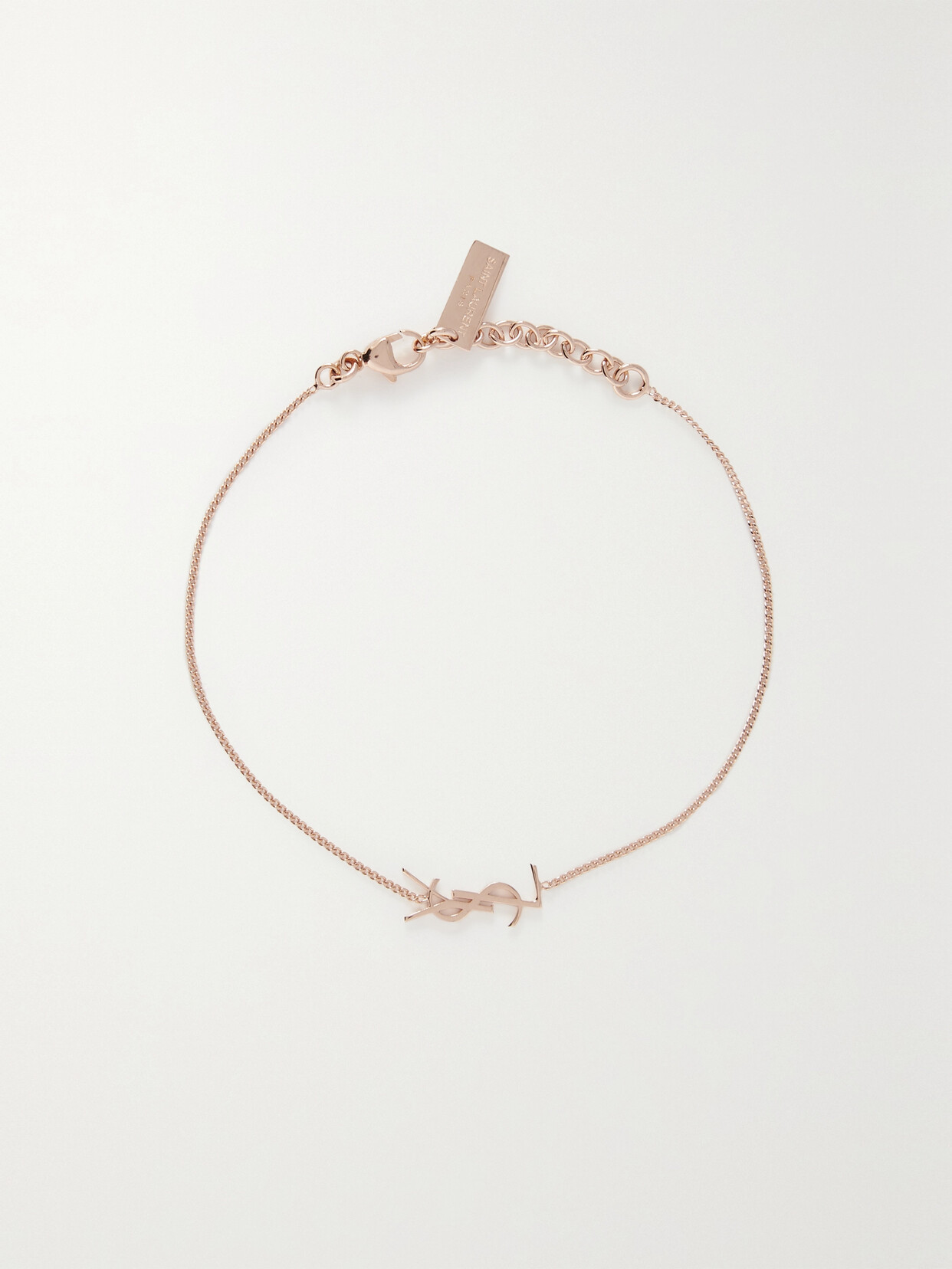 Saint Laurent Rose Gold-tone Bracelet In Pink