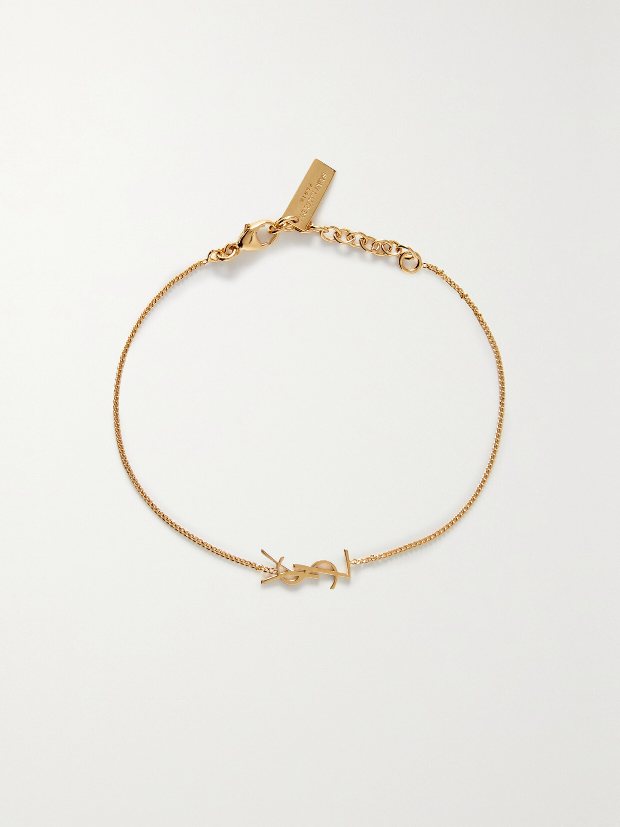 Shop Saint Laurent Gold-tone Bracelet