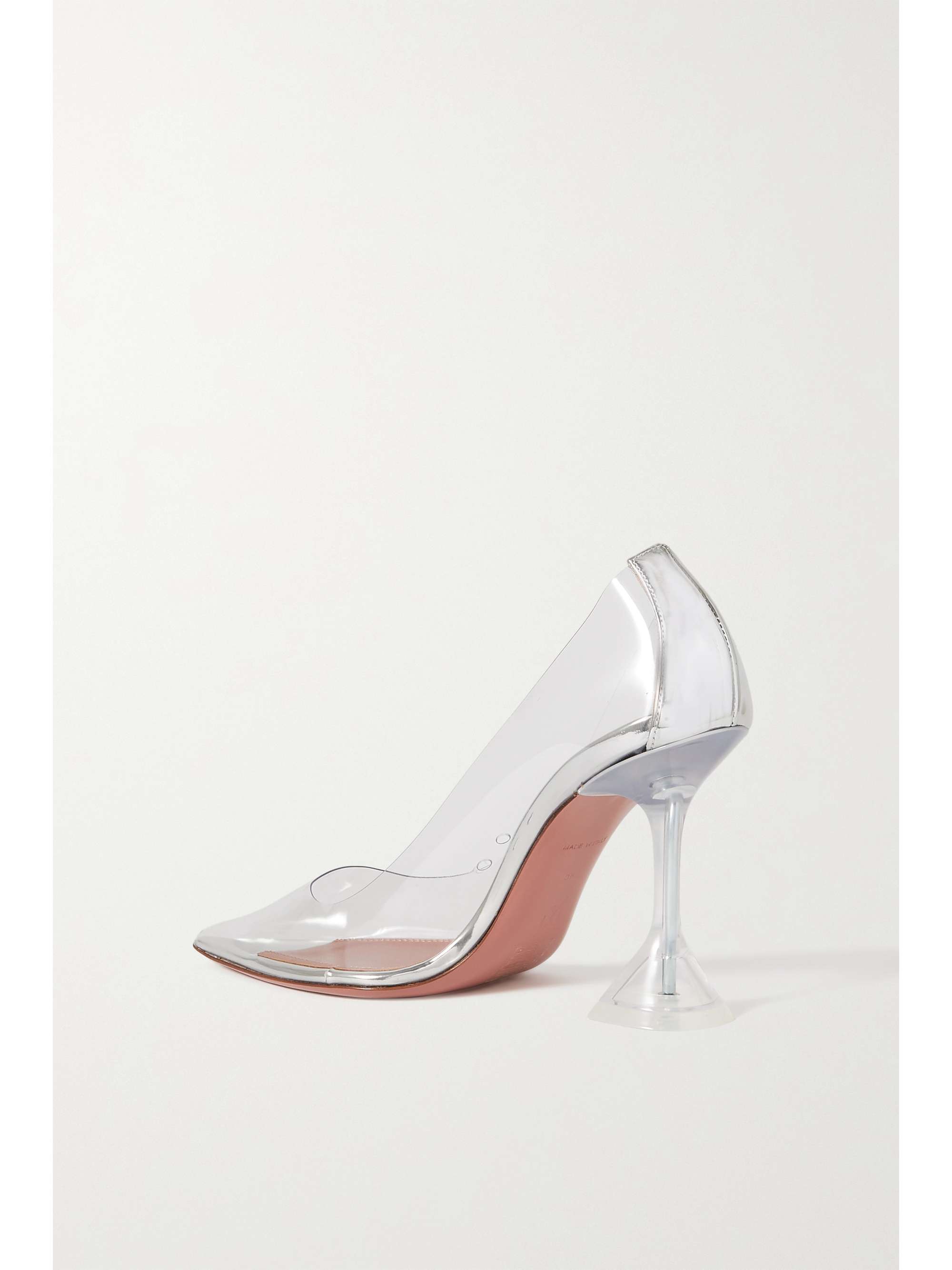 AMINA MUADDI Ami PVC and metallic leather pumps | NET-A-PORTER