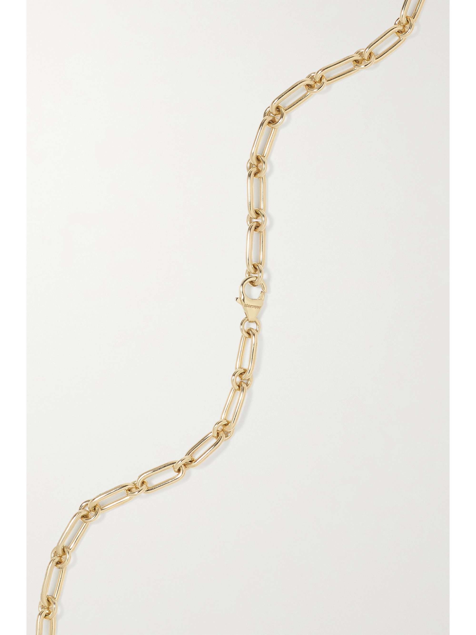 STORROW 14-karat gold and enamel multi-stone necklace
