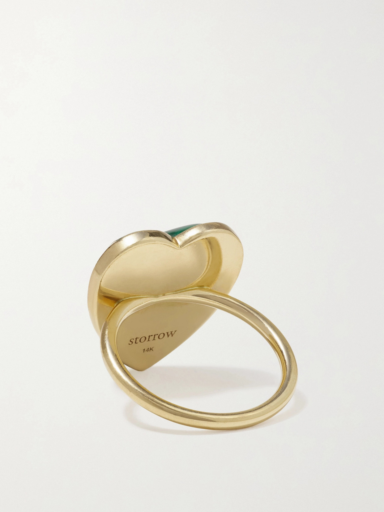 Shop Storrow Anna 14-karat Gold Malachite Ring