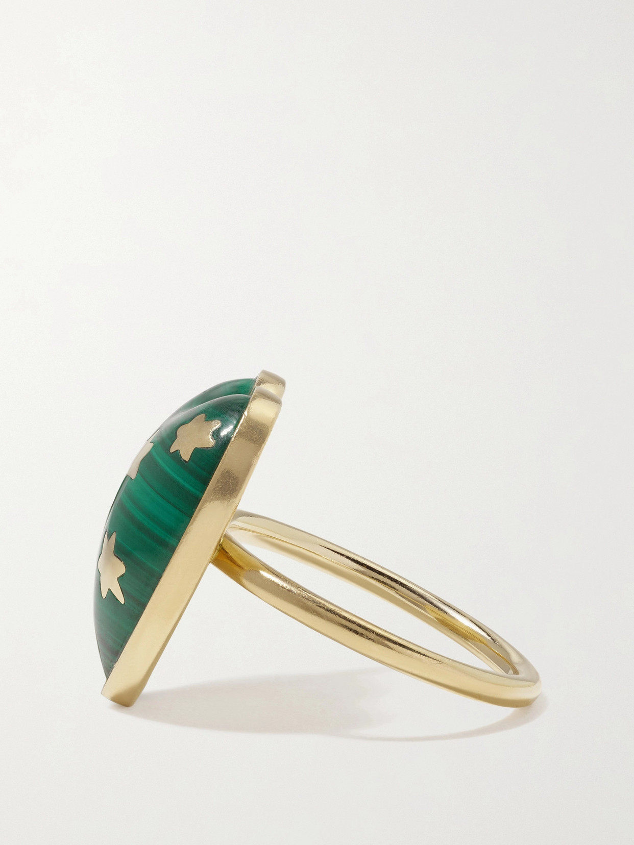 Shop Storrow Anna 14-karat Gold Malachite Ring