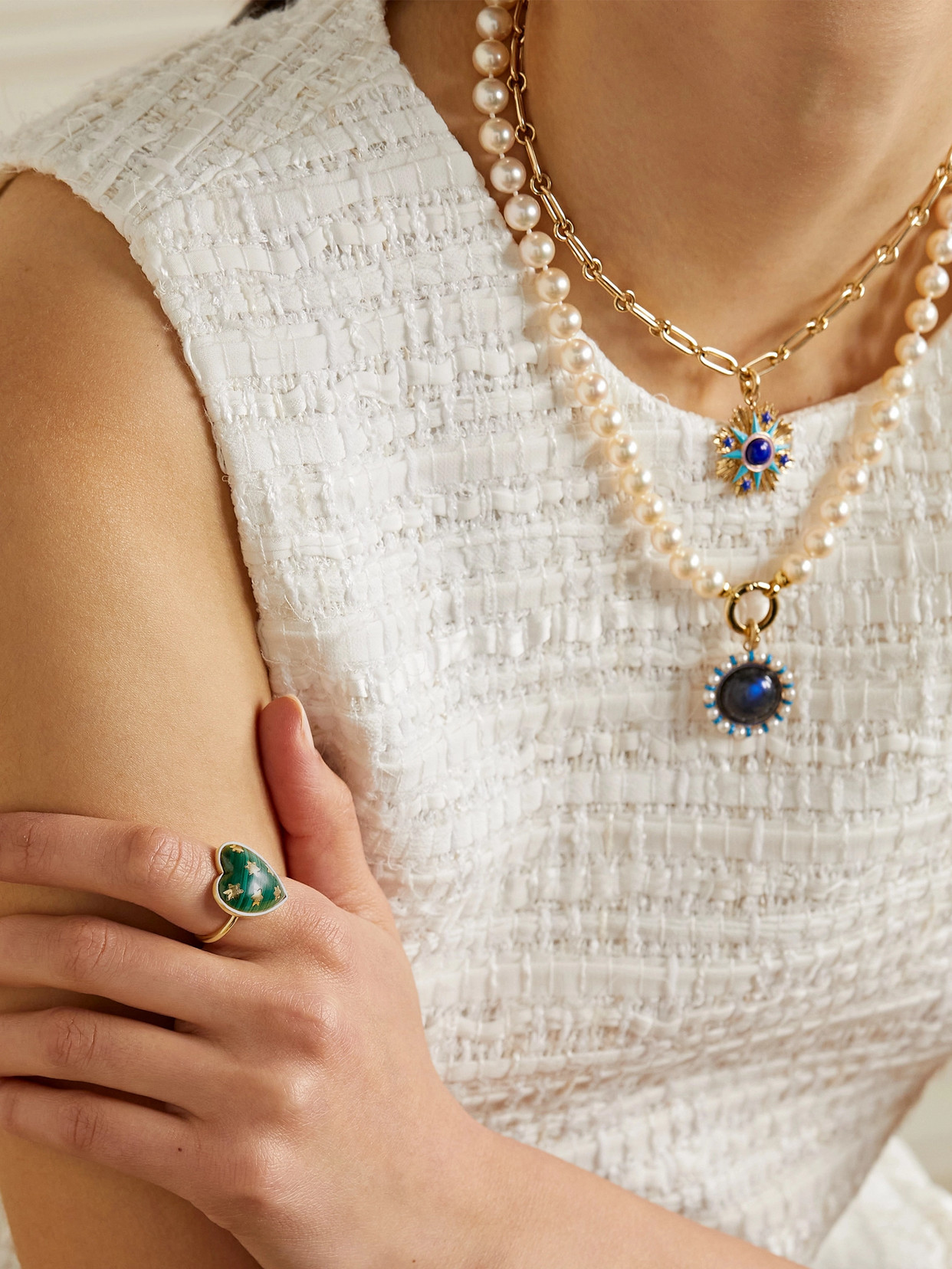 Storrow Anna 14-karat Gold Malachite Ring In Gold