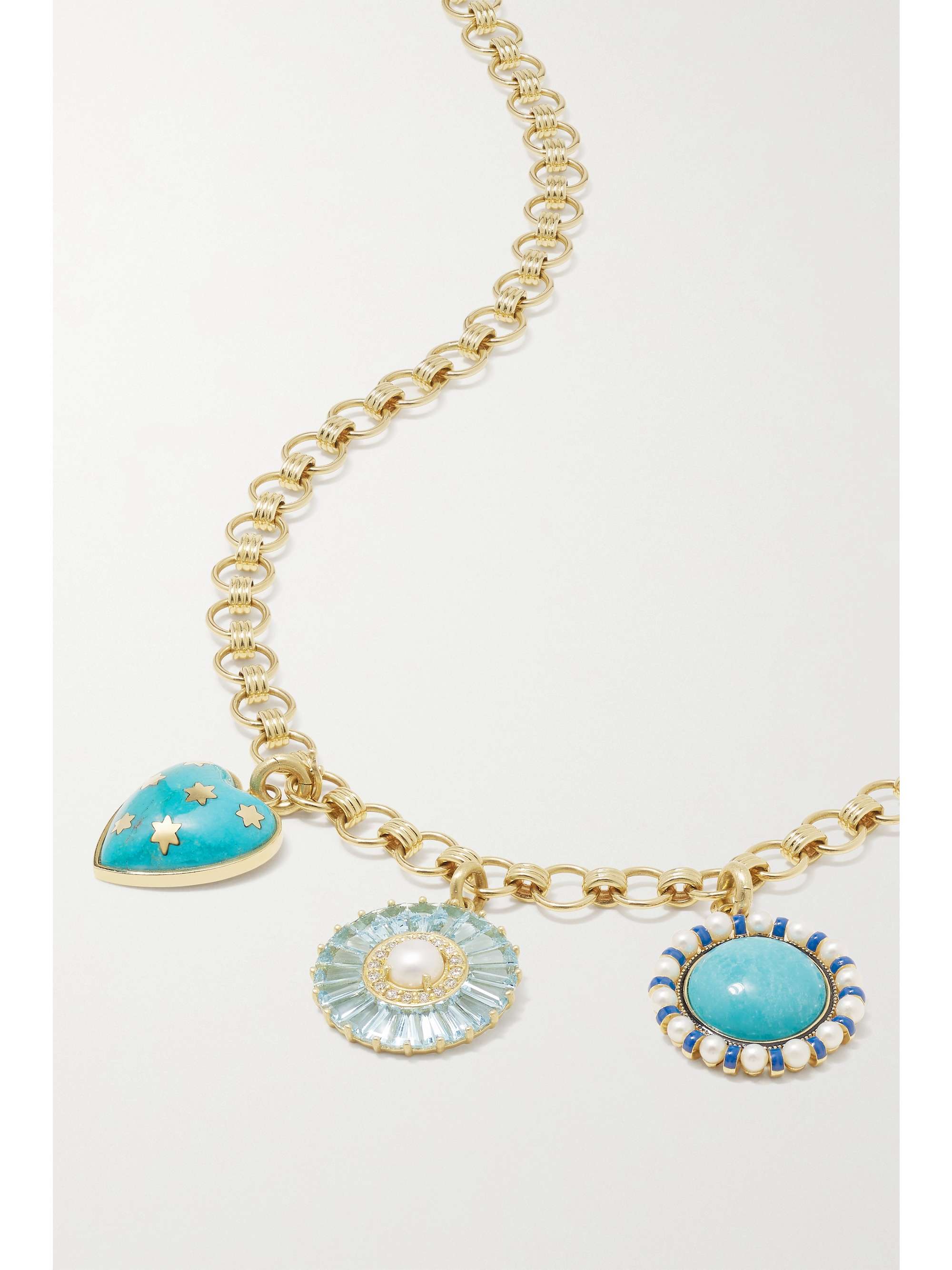 STORROW 14-karat gold multi-stone necklace