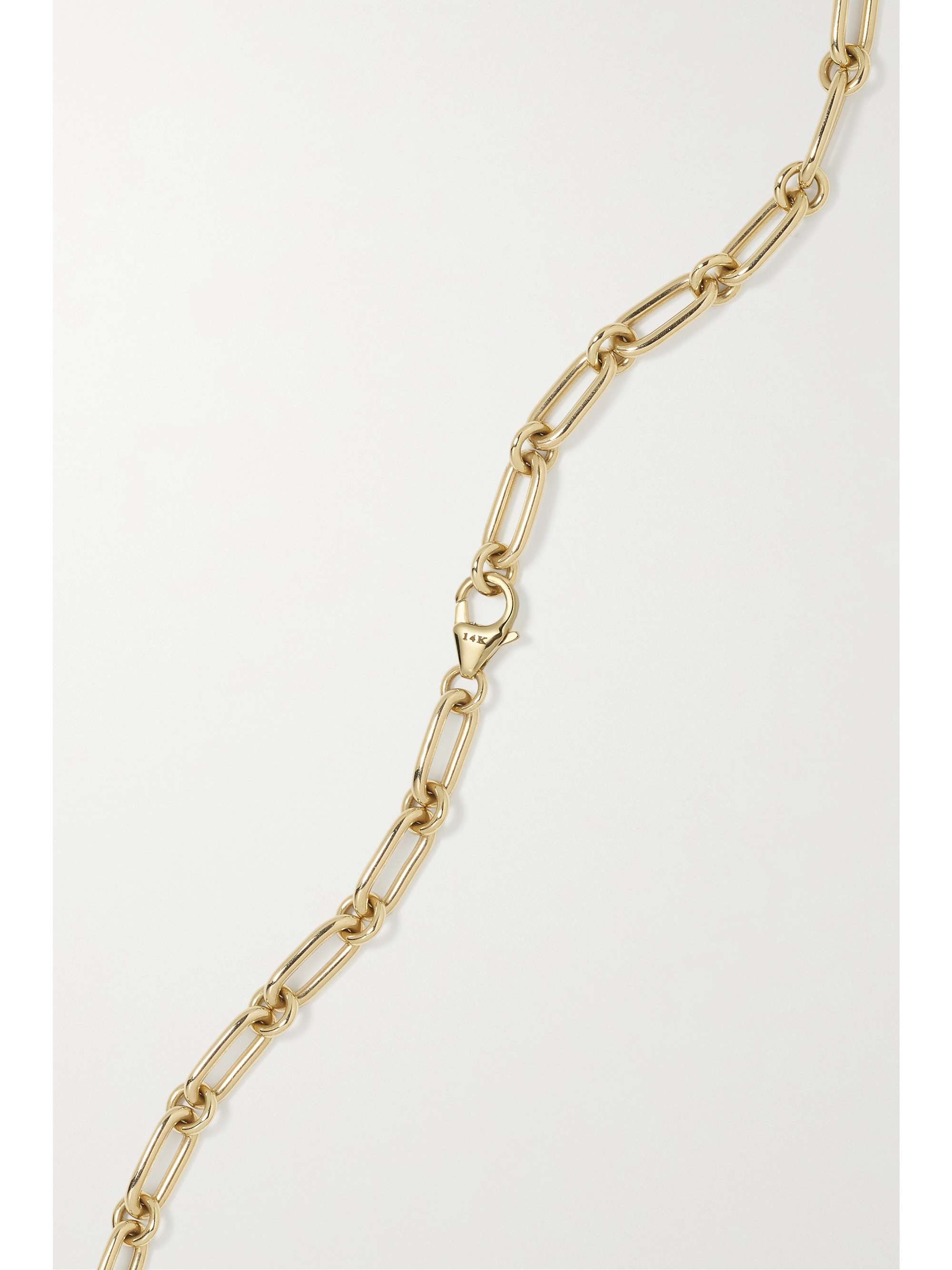 STORROW Rosa 14-karat gold, enamel and lapis lazuli necklace