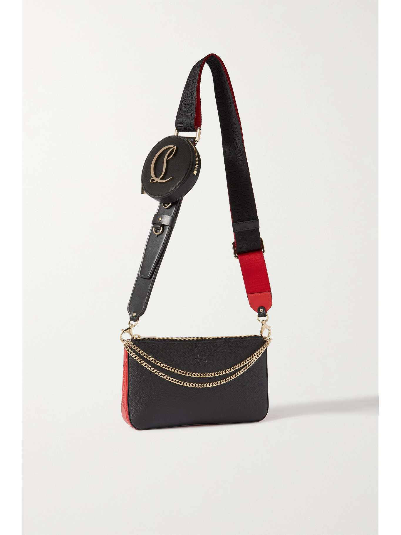 CHRISTIAN LOUBOUTIN Loubila chainembellished leather shoulder bag