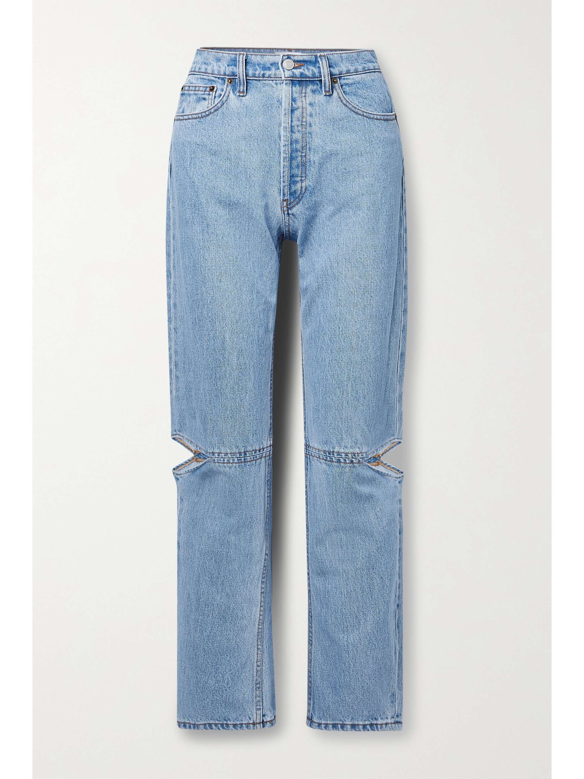 Light denim Cowgirl cutout high-rise 