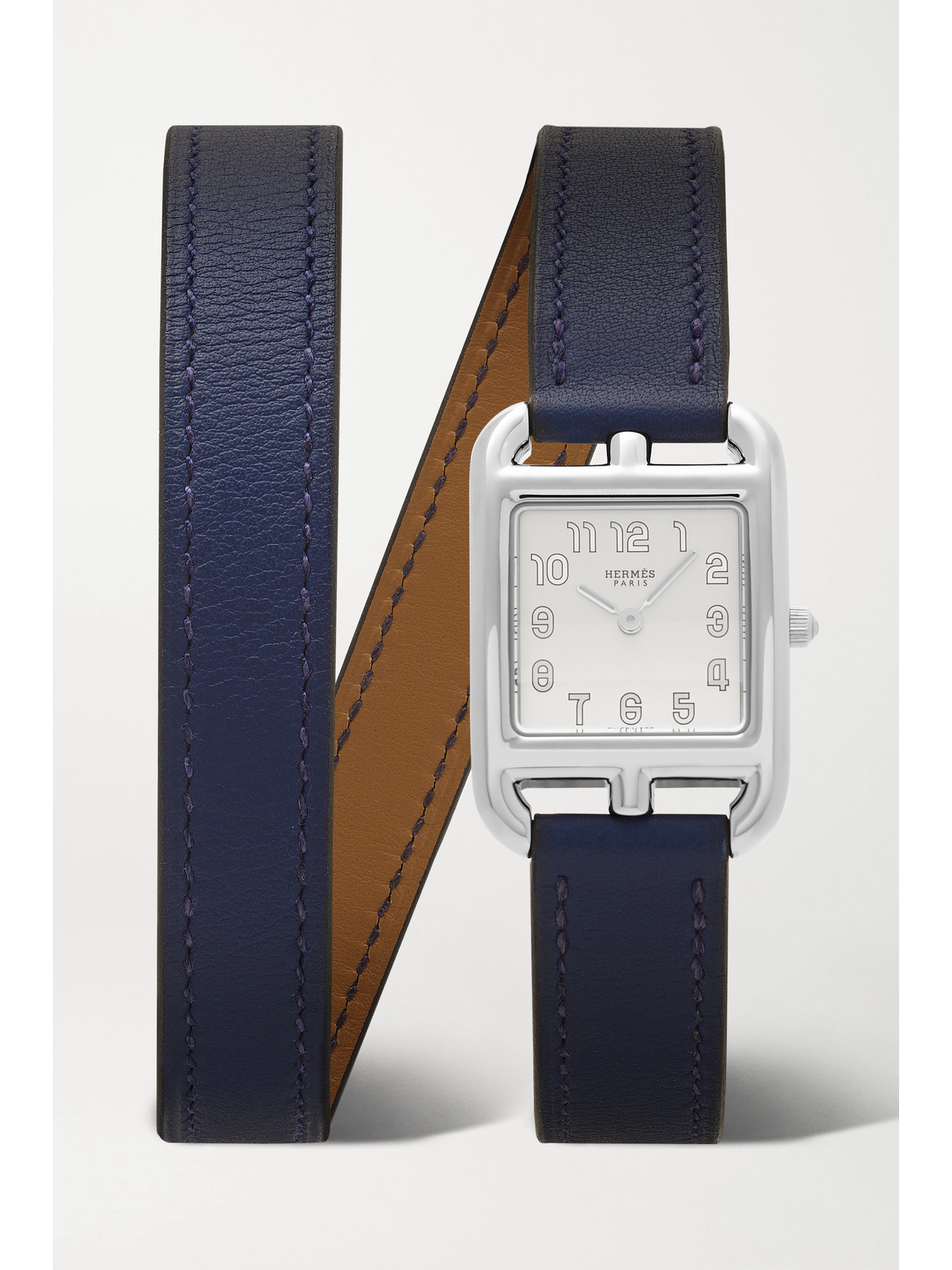 HERMÈS TIMEPIECES - Cape Cod 31mm Small Stainless Steel And Leather Watch - Blue