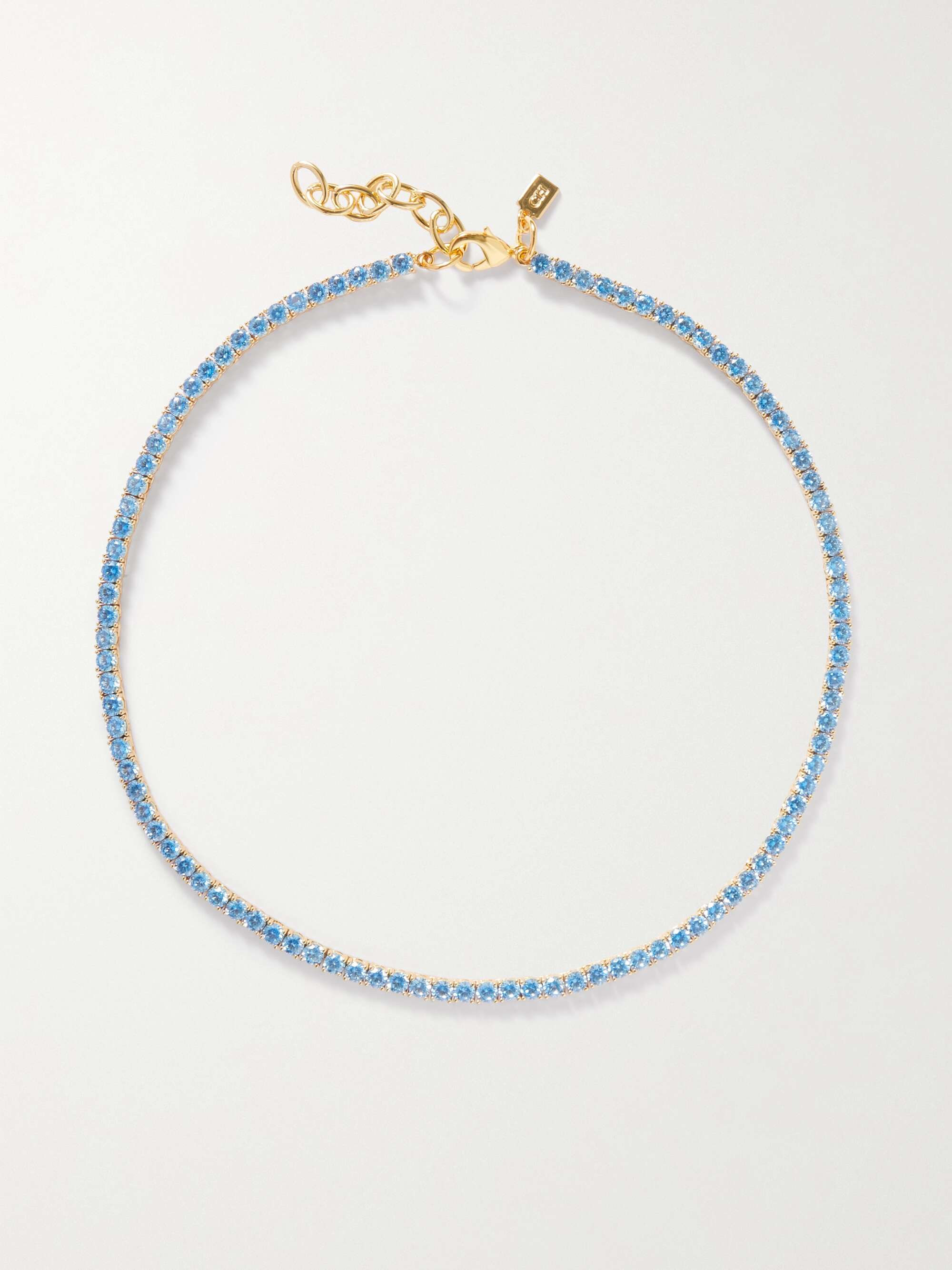 Blue Serena gold-plated cubic zirconia 