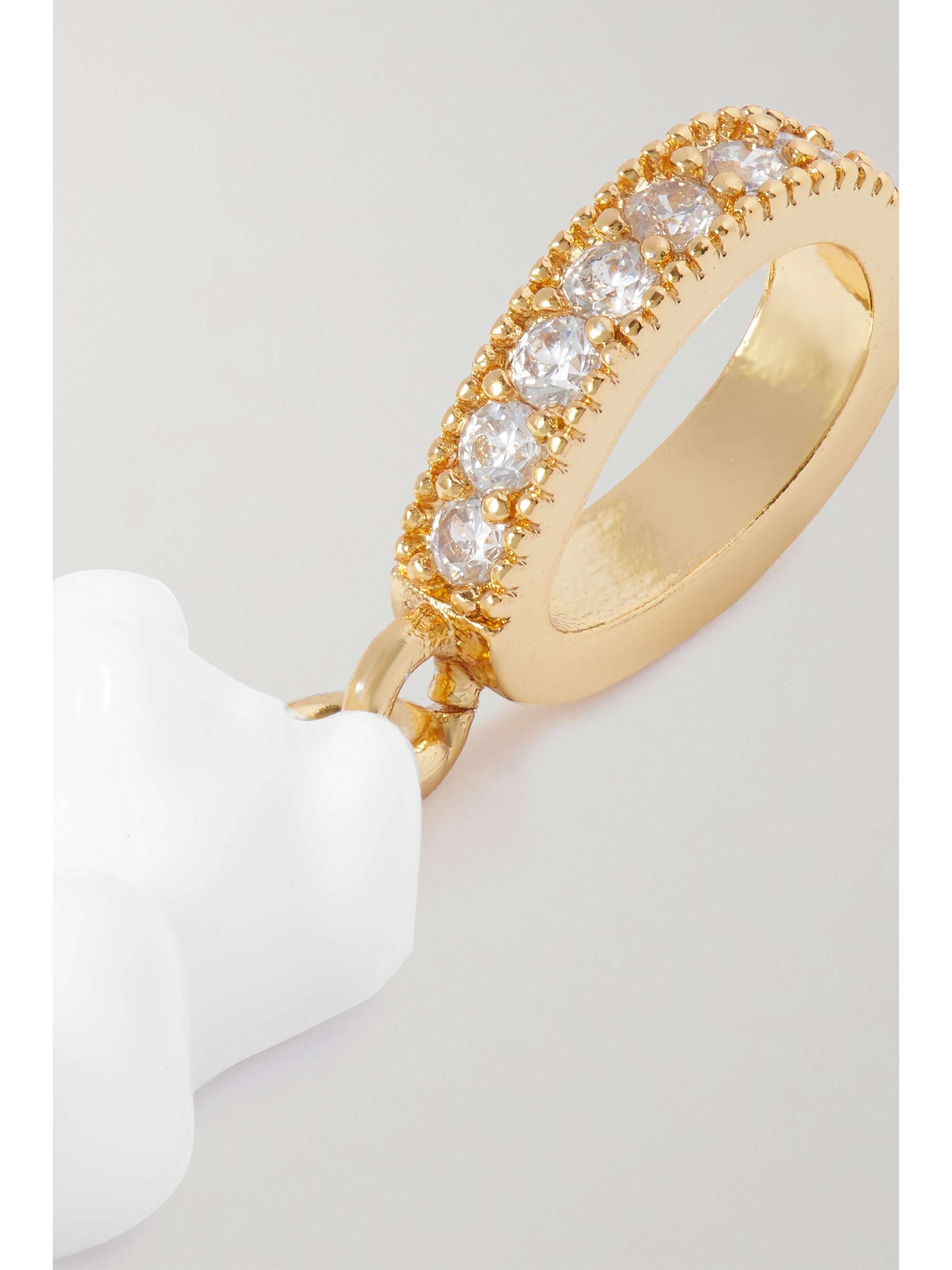 CRYSTAL HAZE JEWELRY Nostalgia Bear gold-plated, resin and cubic zirconia pendant