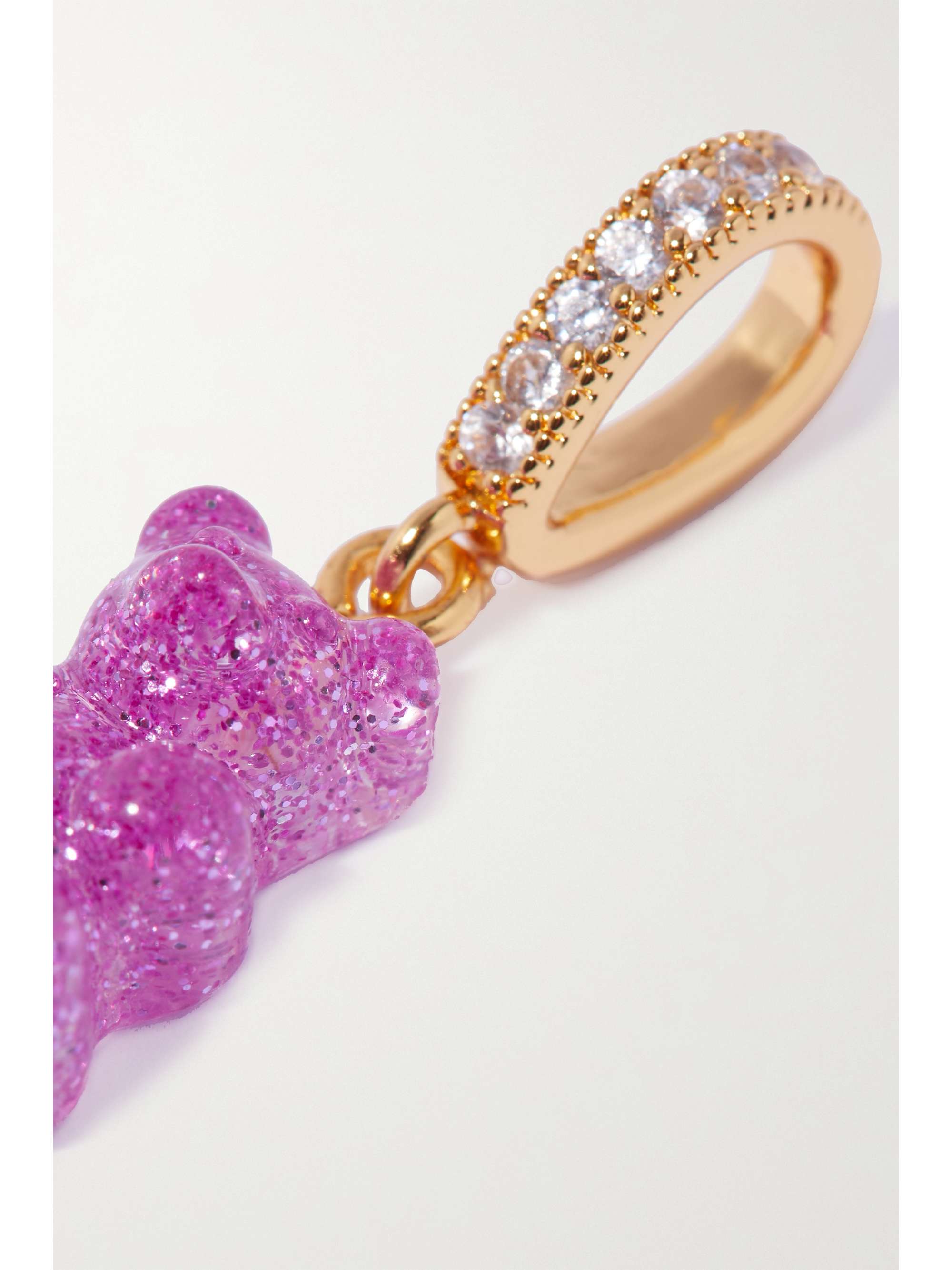 CRYSTAL HAZE JEWELRY Nostalgia Bear gold-plated, resin and cubic zirconia pendant