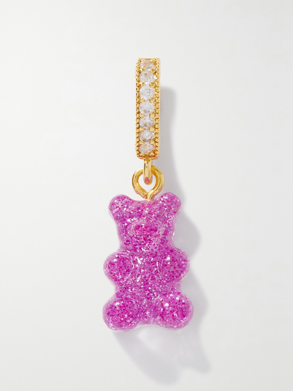 CRYSTAL HAZE NOSTALGIA BEAR GOLD-PLATED, RESIN AND CUBIC ZIRCONIA PENDANT