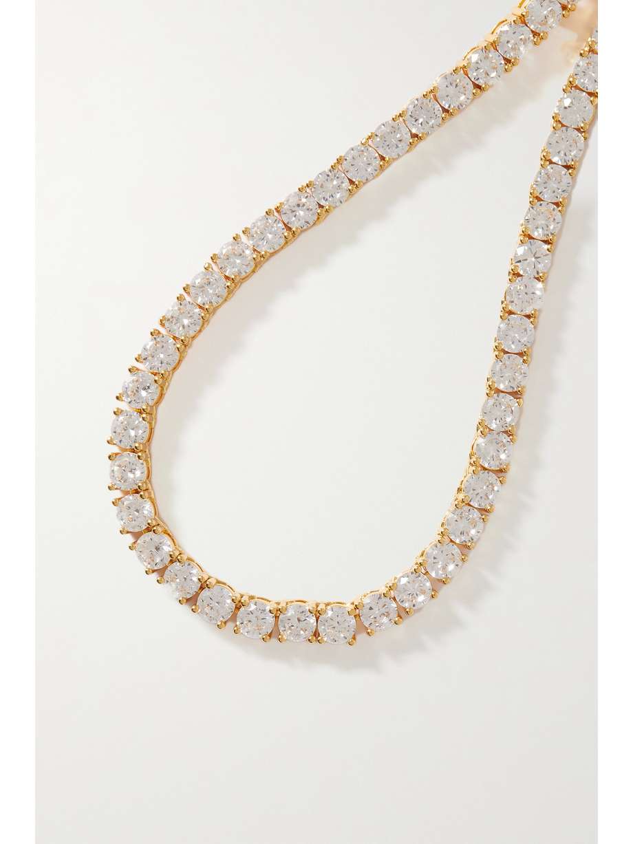 CRYSTAL HAZE JEWELRY Serena gold-plated cubic zirconia necklace | NET-A-PORTER