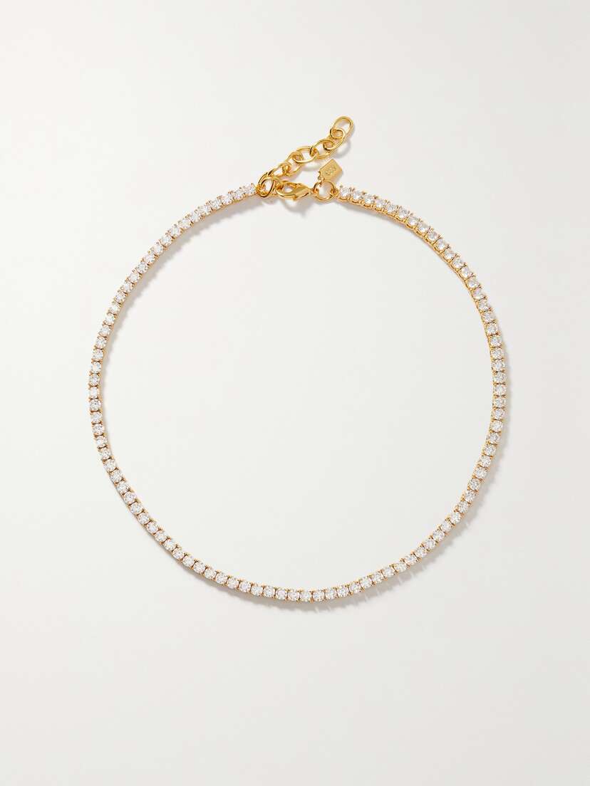 CRYSTAL HAZE JEWELRY Serena Gold-plated Cubic Zirconia Necklace