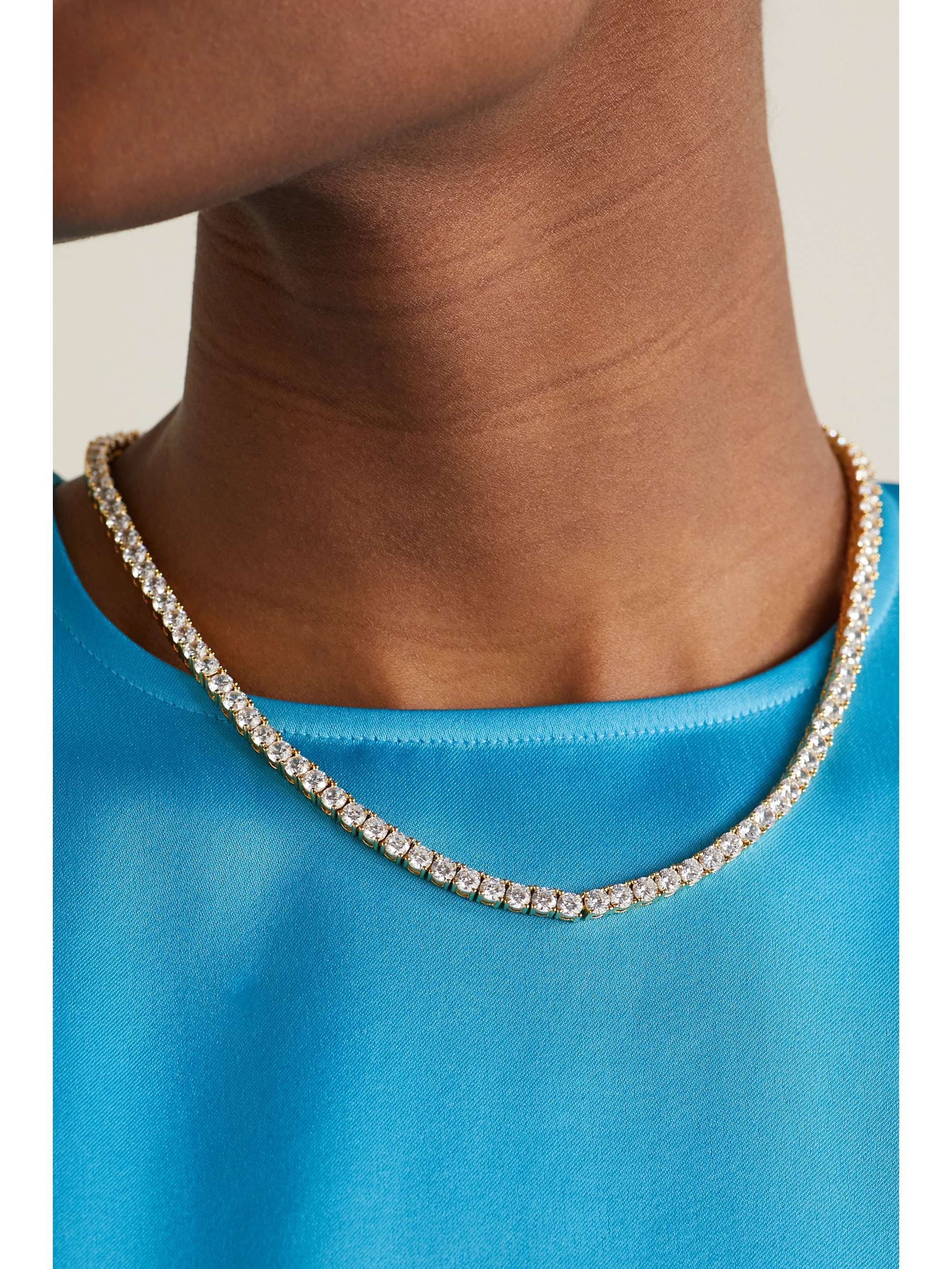 Clear Serena gold-plated cubic zirconia 
