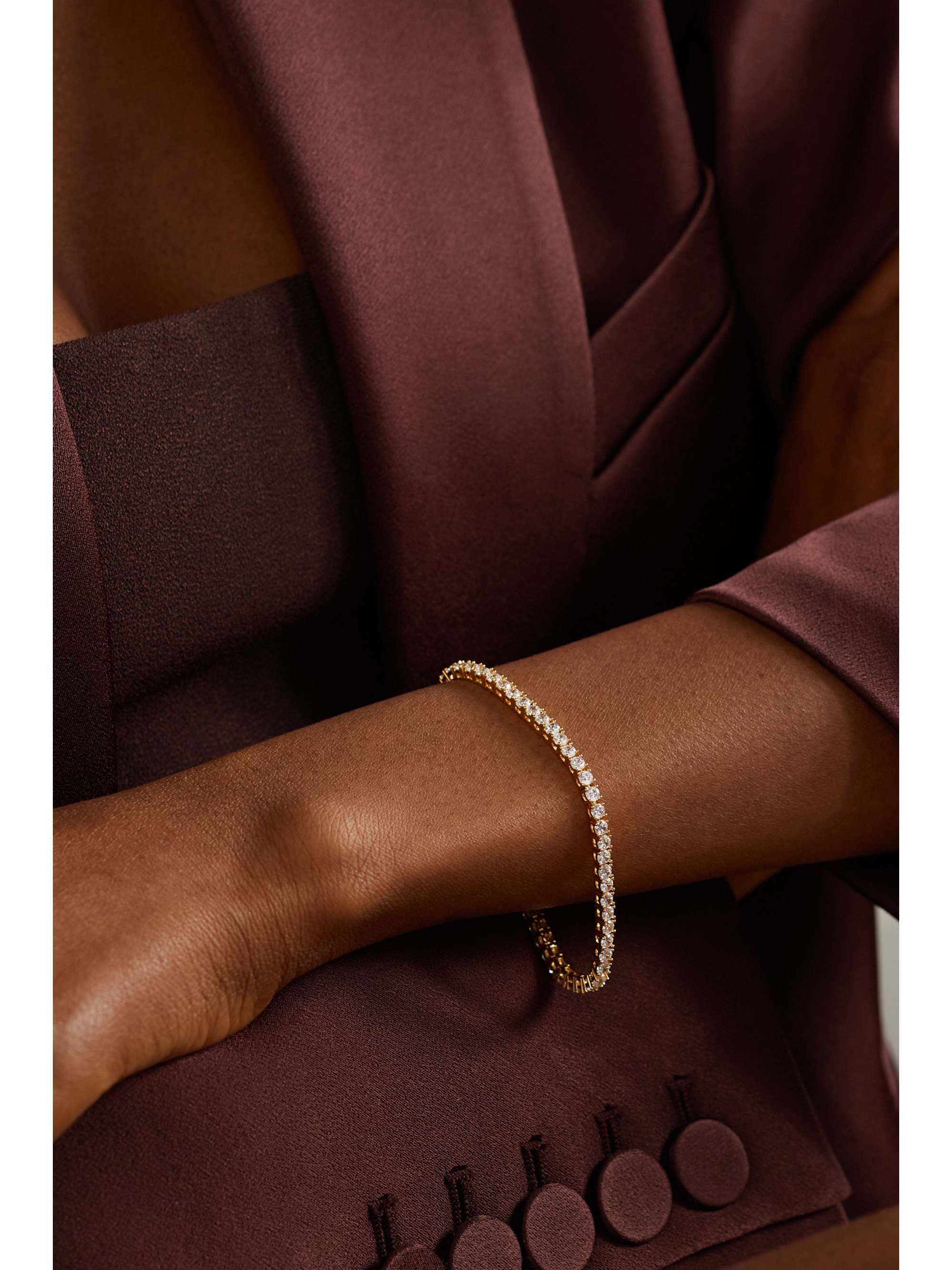 CRYSTAL HAZE JEWELRY Serena gold-plated cubic zirconia bracelet