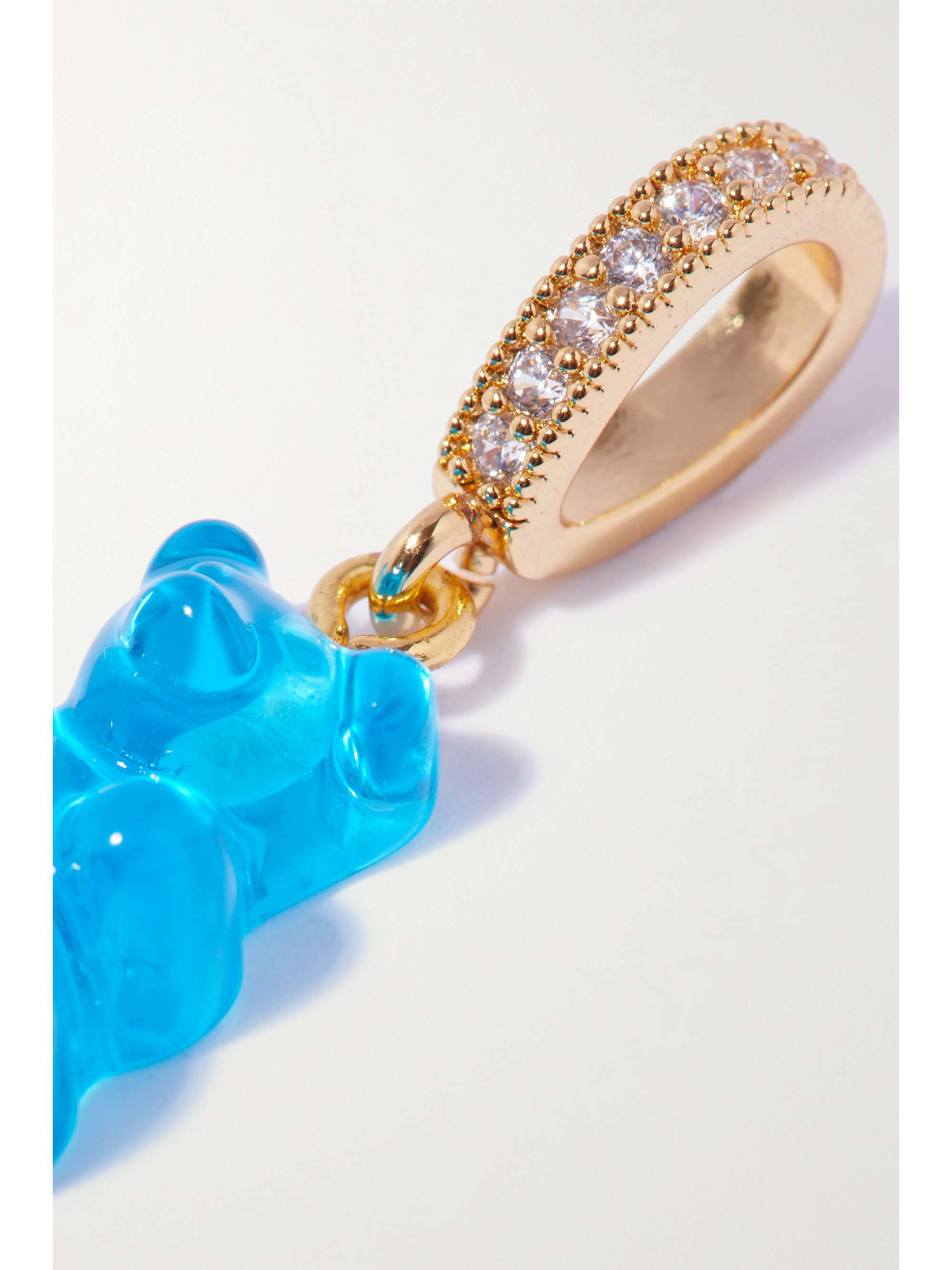 CRYSTAL HAZE JEWELRY Nostalgia Bear gold-plated, resin and cubic zirconia pendant