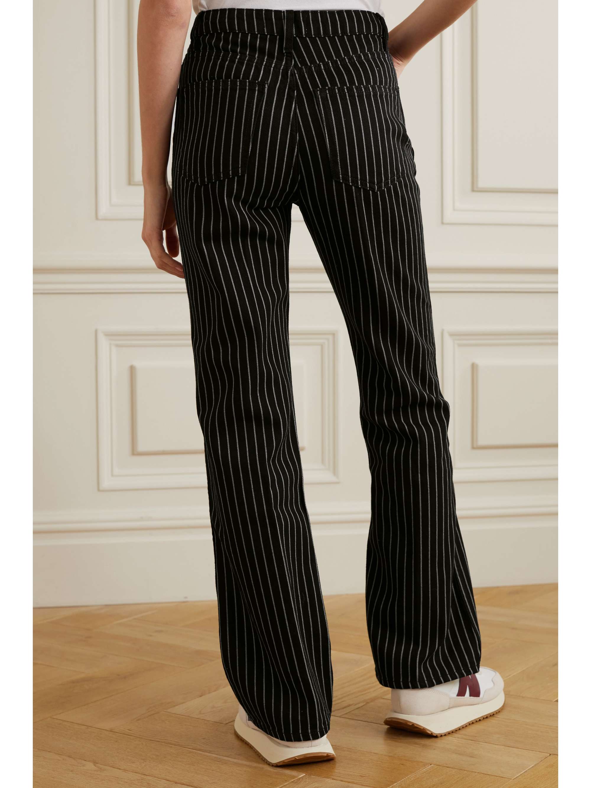 Black Georgia pinstriped high-rise 