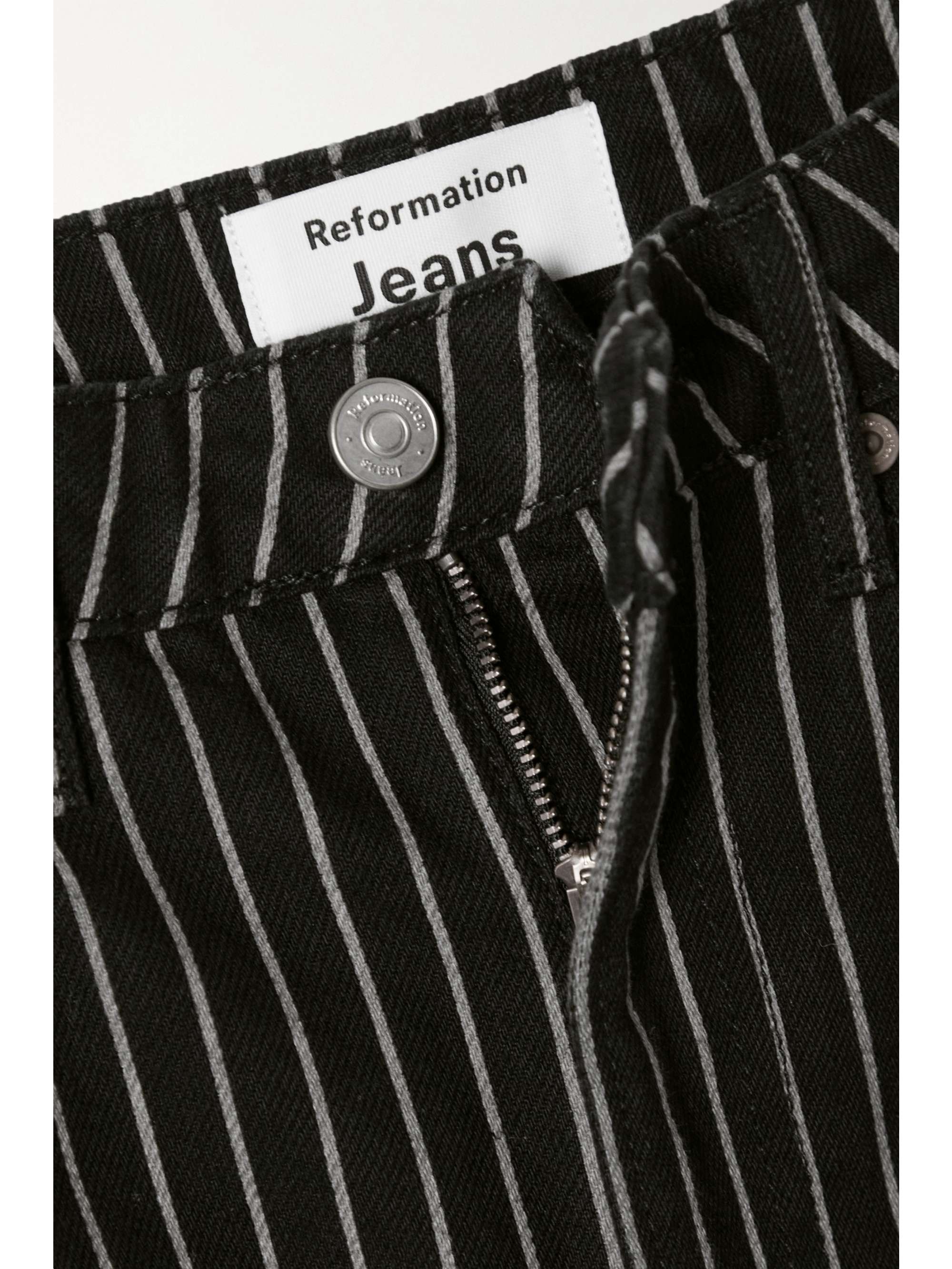 Black Georgia pinstriped high-rise 