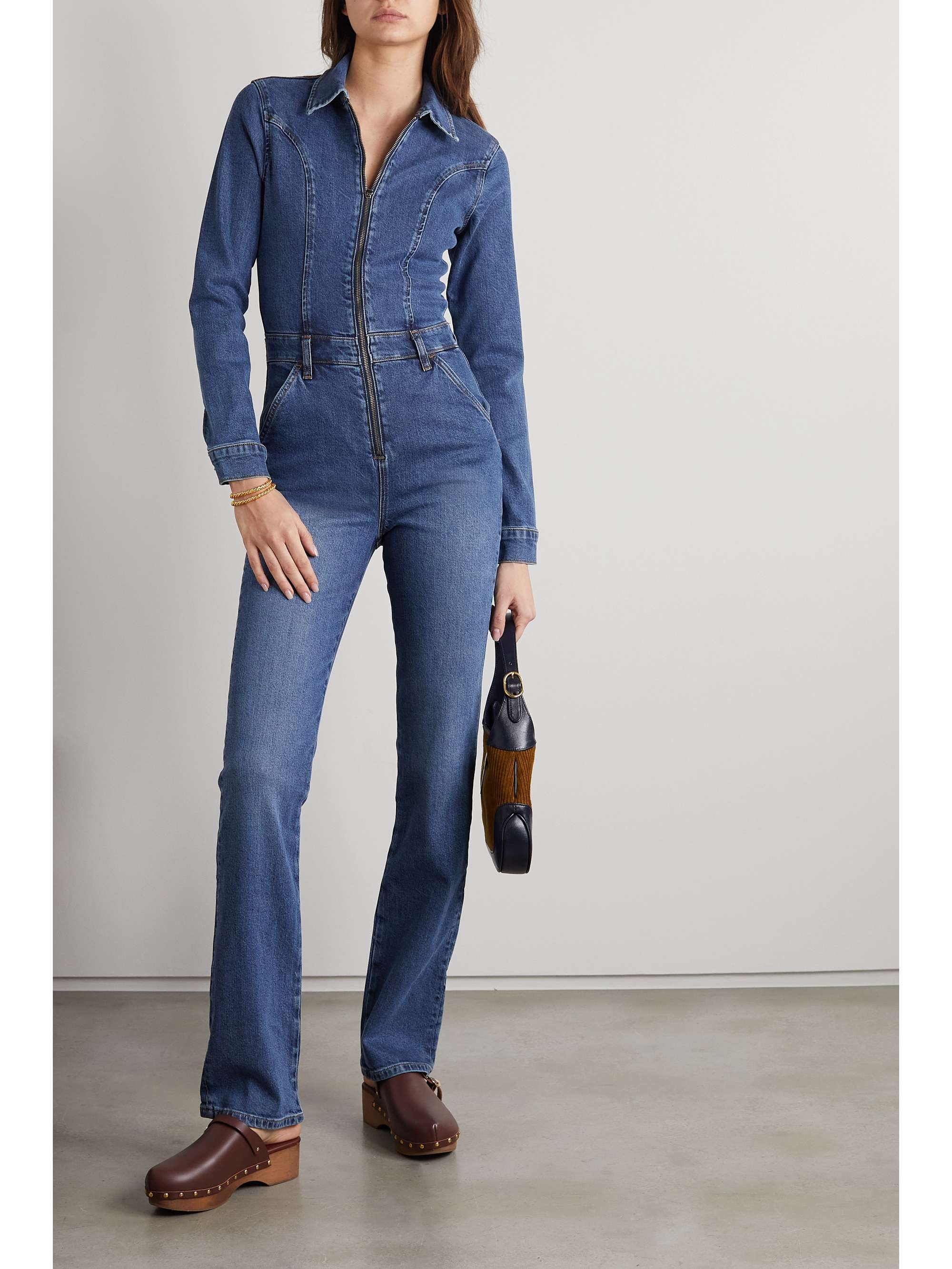 Blue + NET SUSTAIN Talia denim jumpsuit 