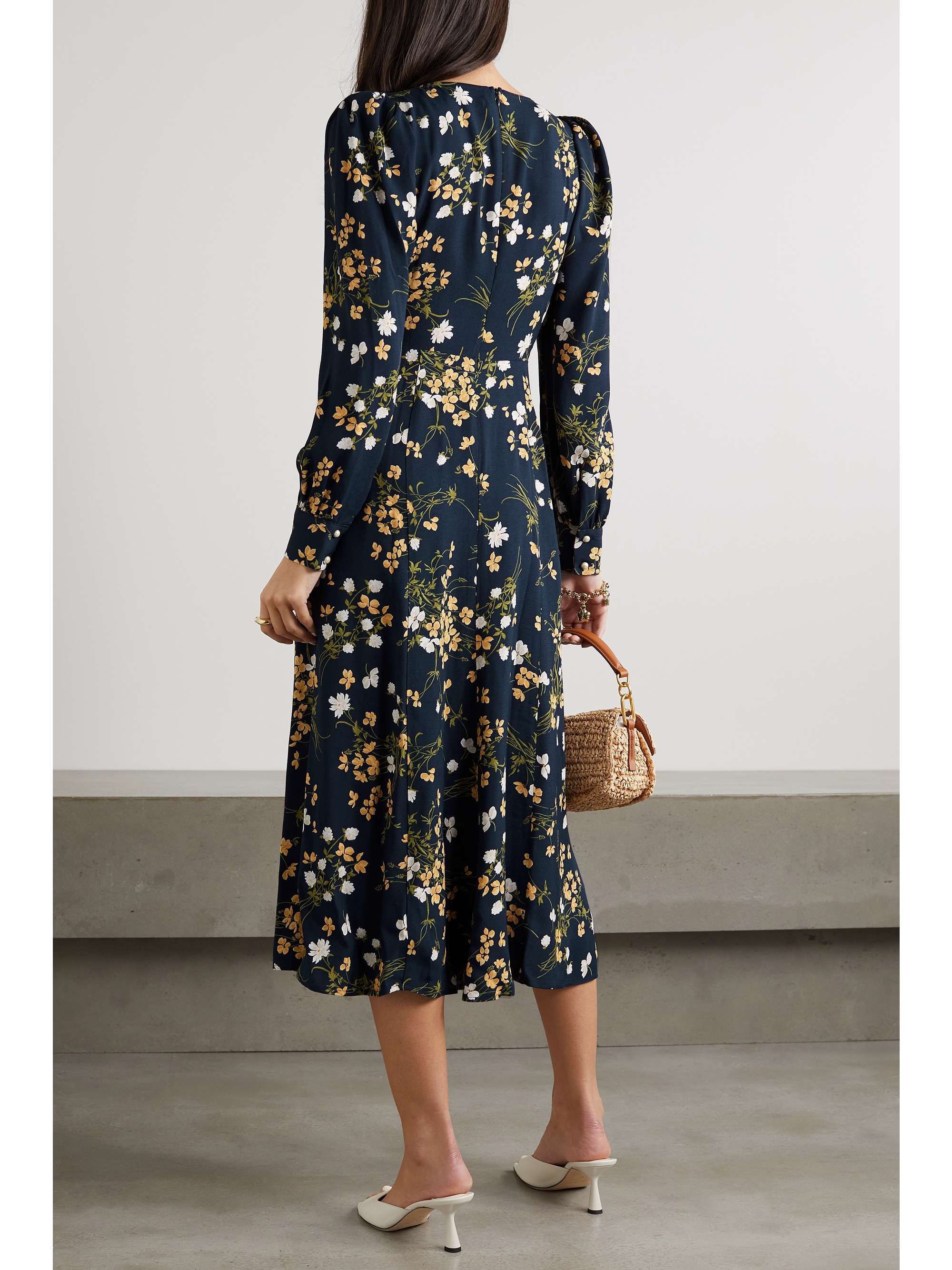 REFORMATION Everett floral-print crepe midi dress