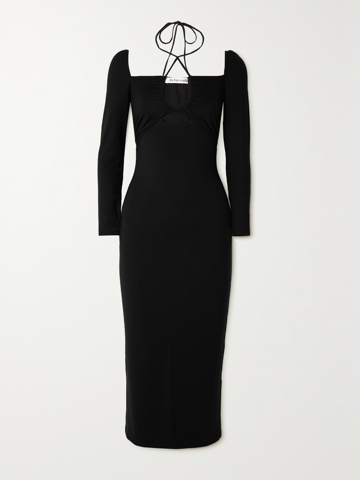 REFORMATION + Net Sustain Alexei Cutout Stretch-tencel Lyocell Midi Dress