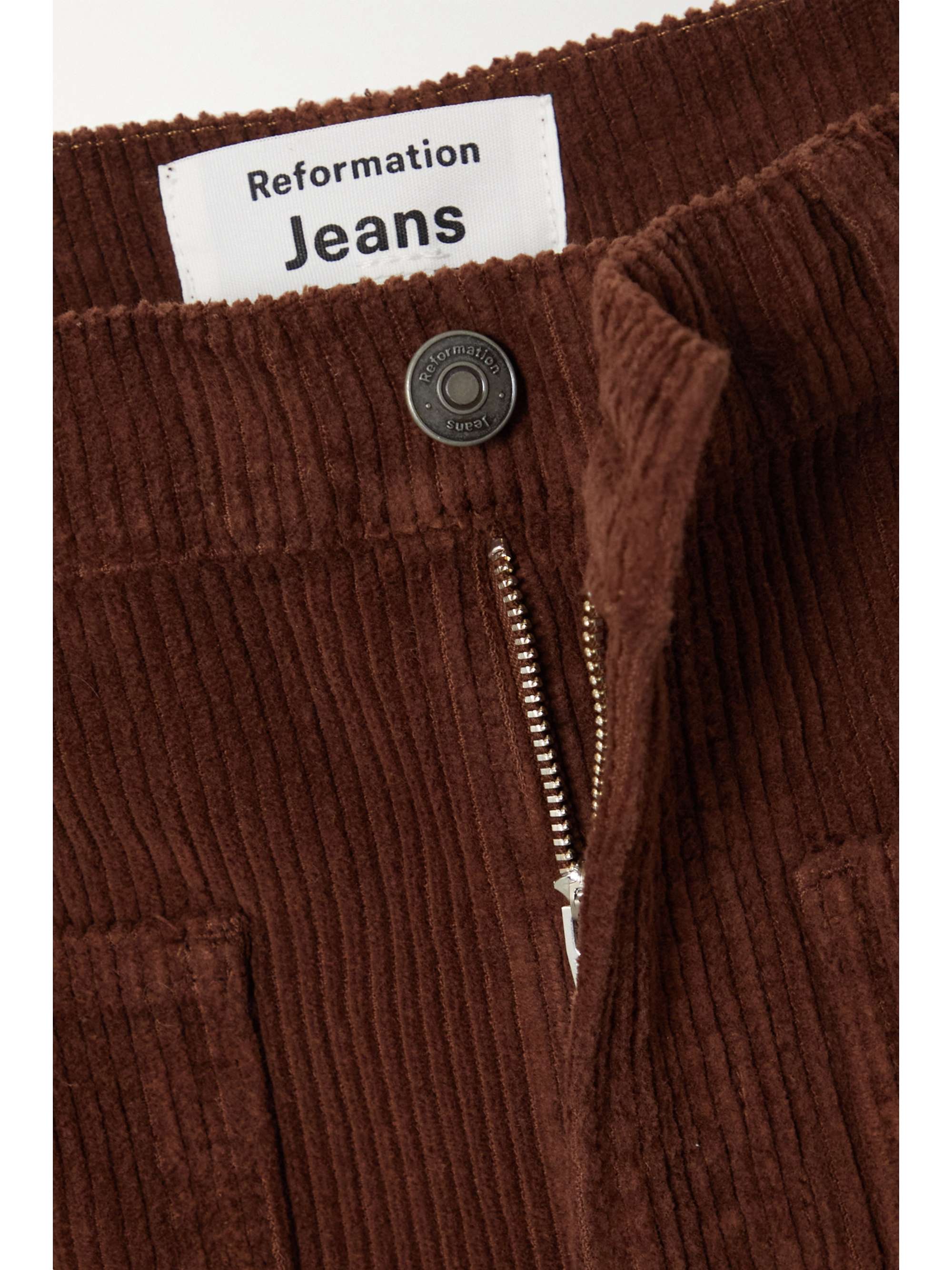 Brown Alyssa cotton-corduroy wide-leg 
